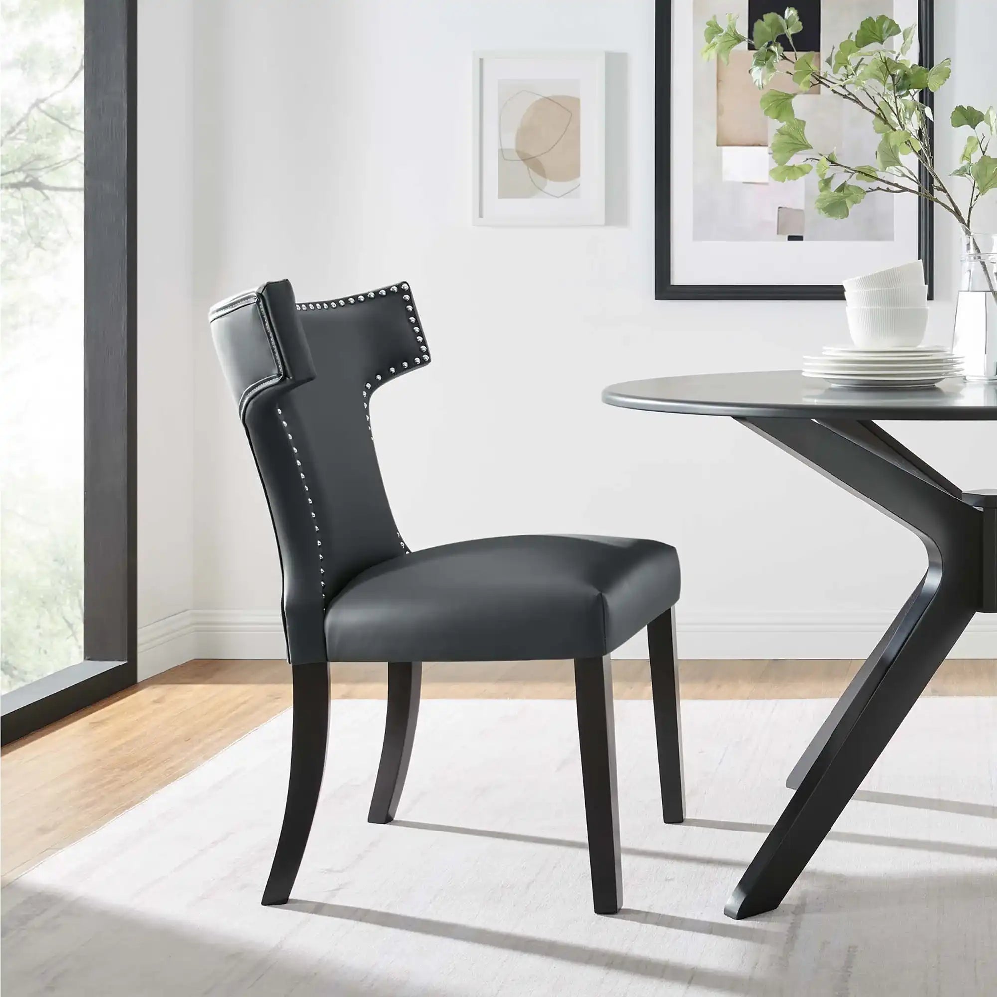 Curve Vegan Leather Dining Chair by Modway - Best Buy Furniture