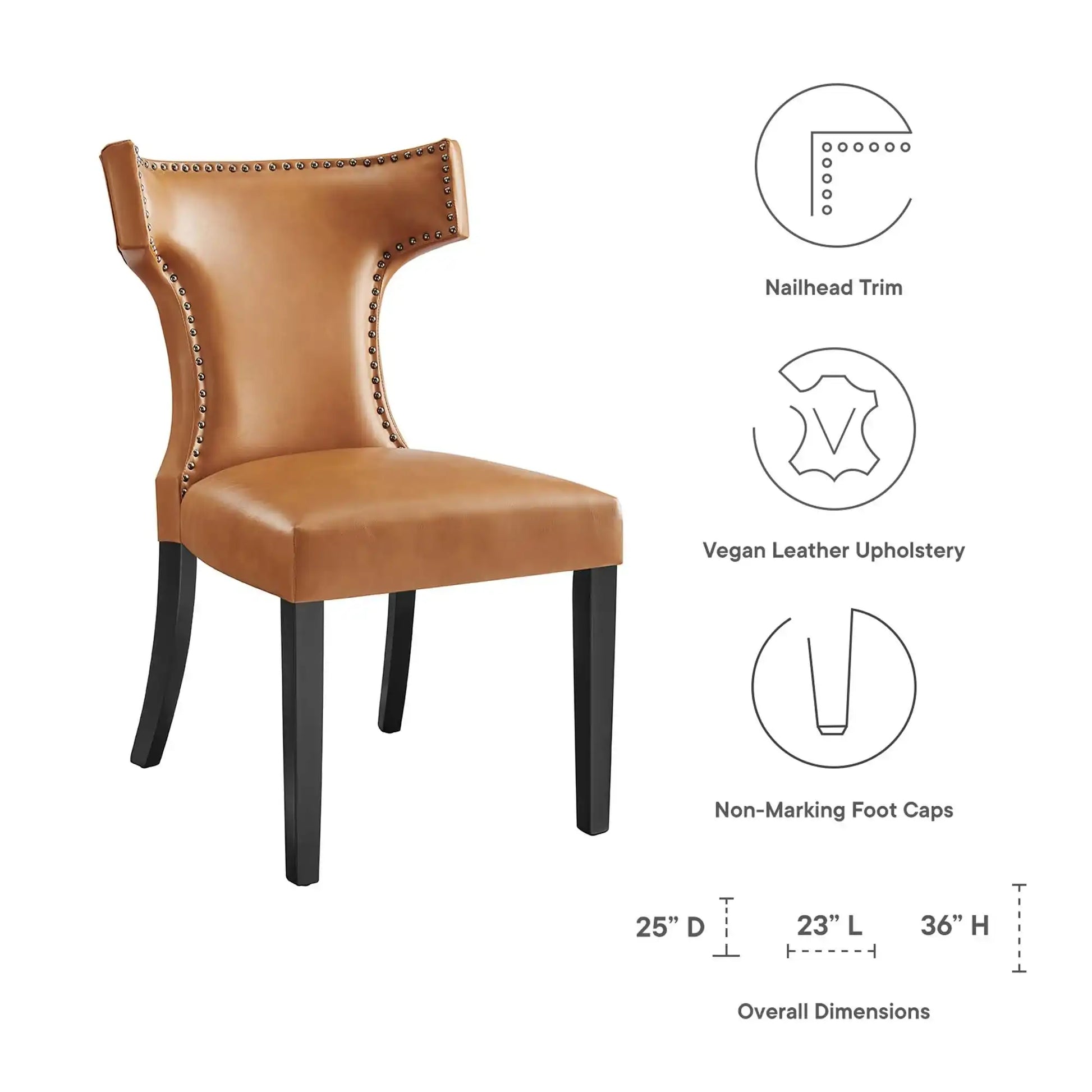 Curve Vegan Leather Dining Chair by Modway - Best Buy Furniture