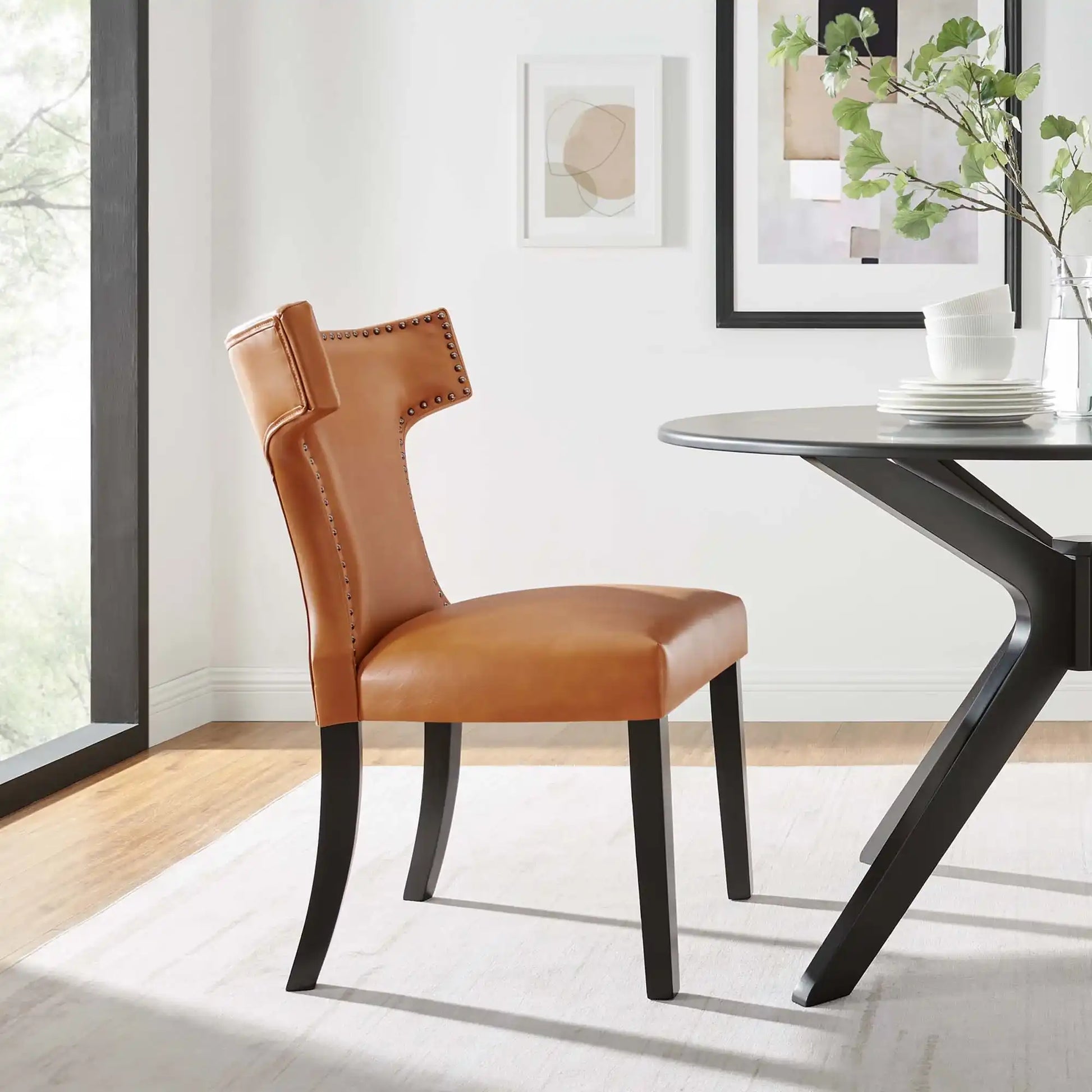 Curve Vegan Leather Dining Chair by Modway - Best Buy Furniture