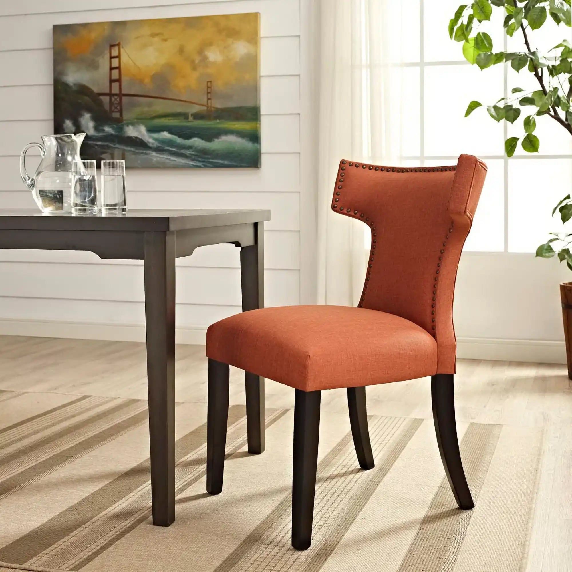 Curve Fabric Dining Chair by Modway - Best Buy Furniture