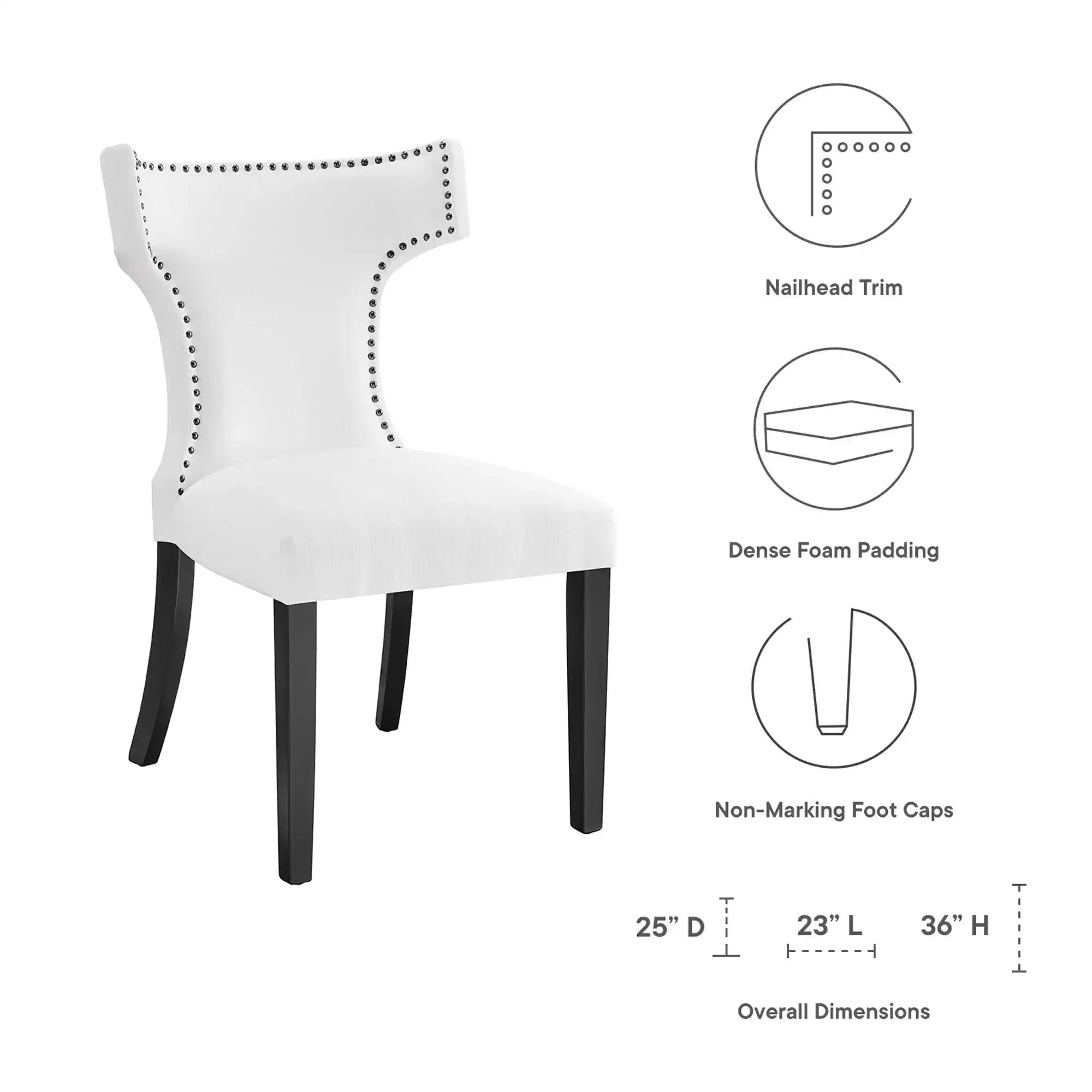 Curve Fabric Dining Chair by Modway - Best Buy Furniture