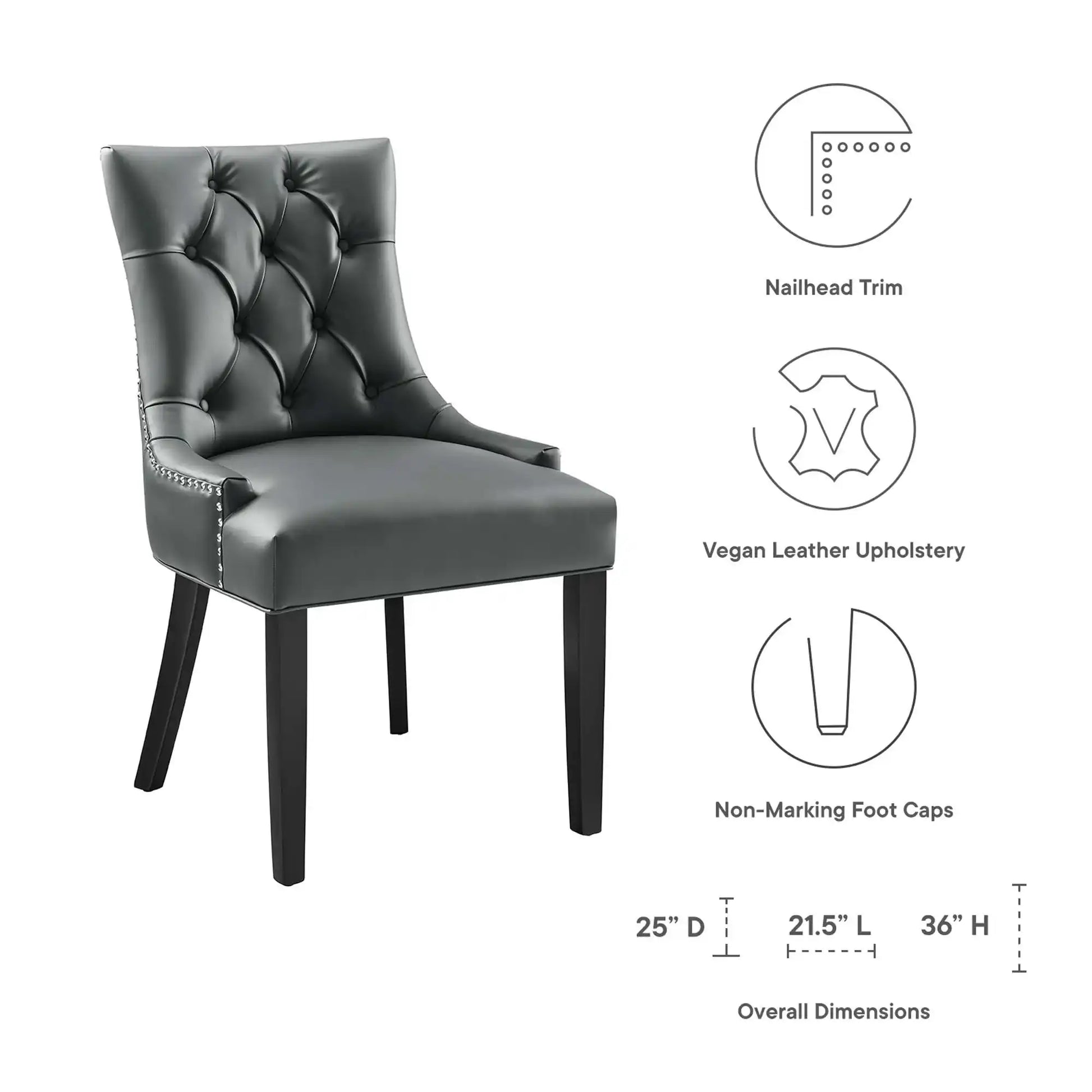 Regent Tufted Vegan Leather Dining Chair by Modway - Best Buy Furniture