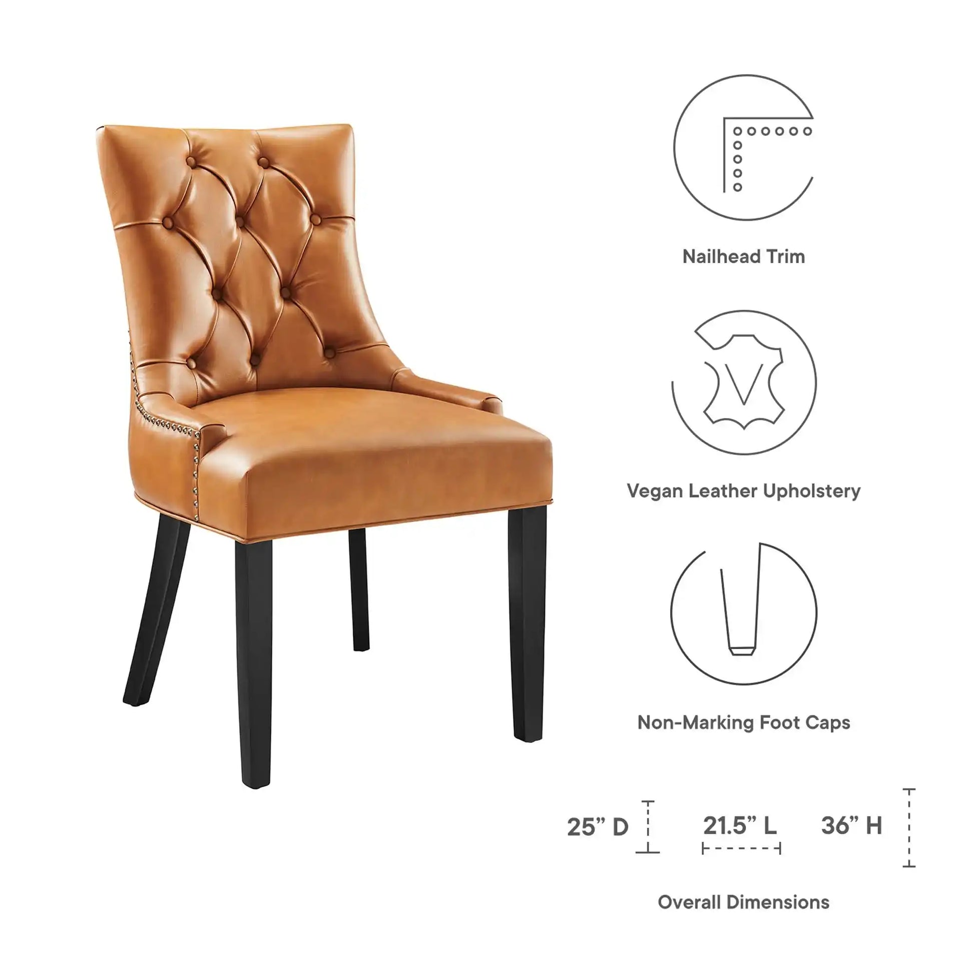 Regent Tufted Vegan Leather Dining Chair by Modway - Best Buy Furniture