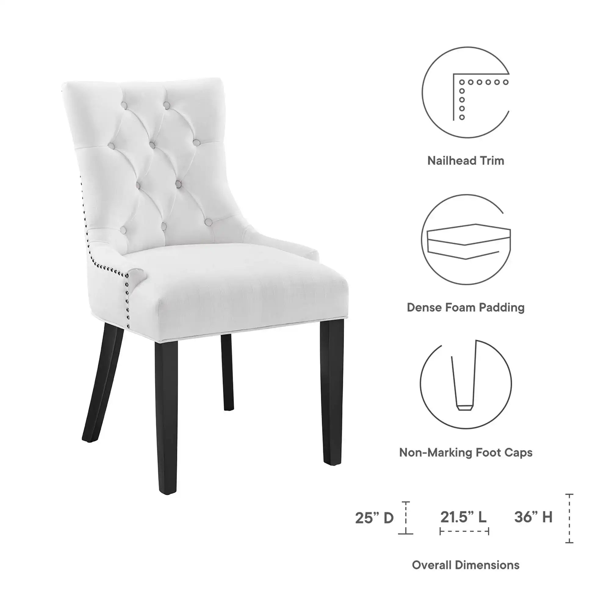 Regent Tufted Fabric Dining Chair by Modway - Best Buy Furniture