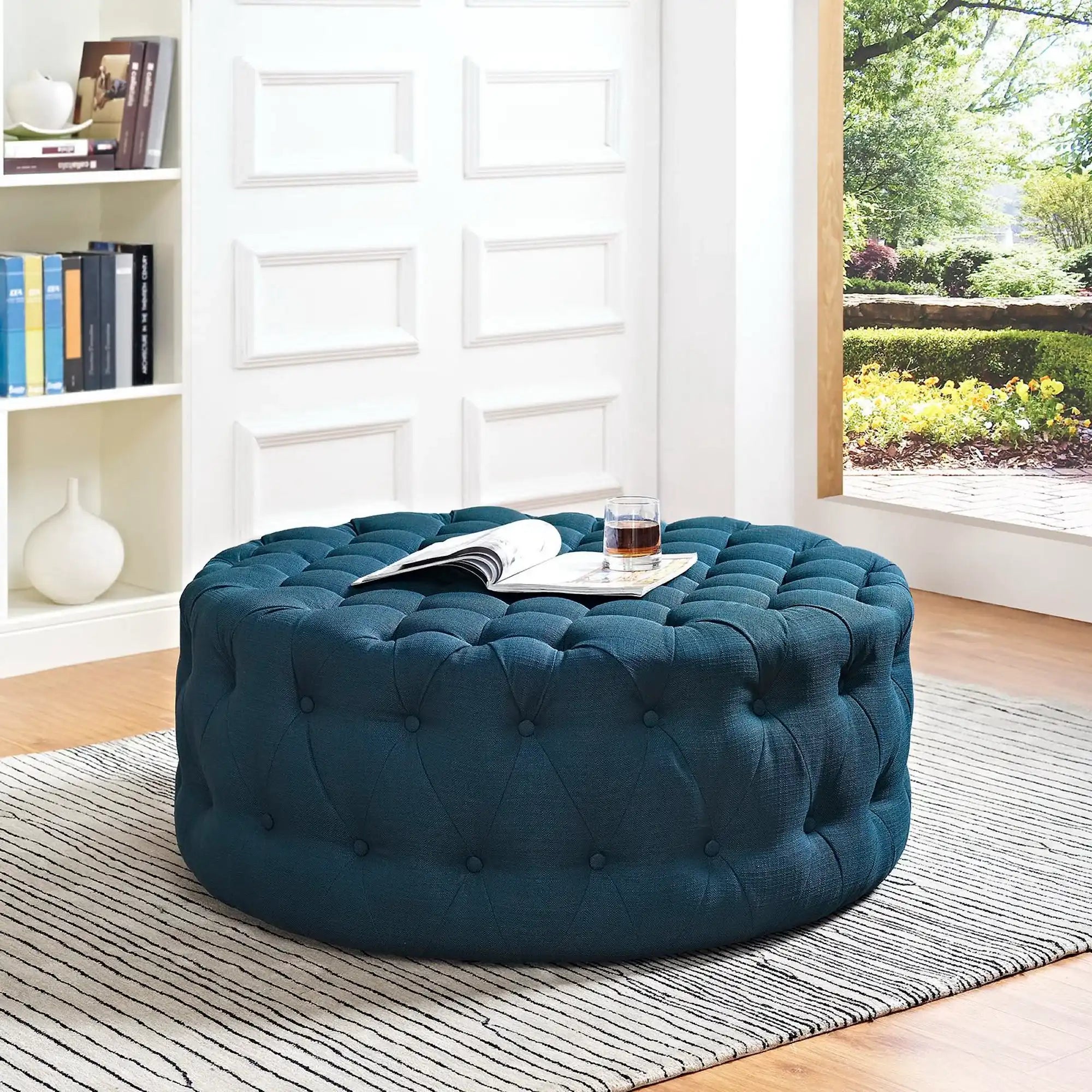 Amour Upholstered Fabric Ottoman by Modway - Best Buy Furniture