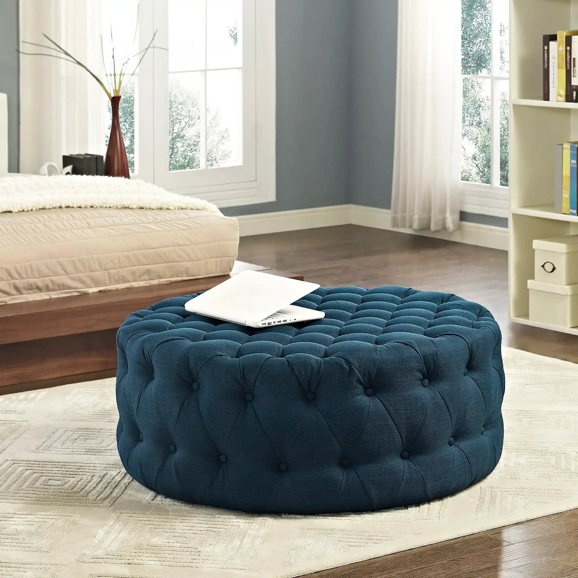 Amour Upholstered Fabric Ottoman by Modway - Best Buy Furniture