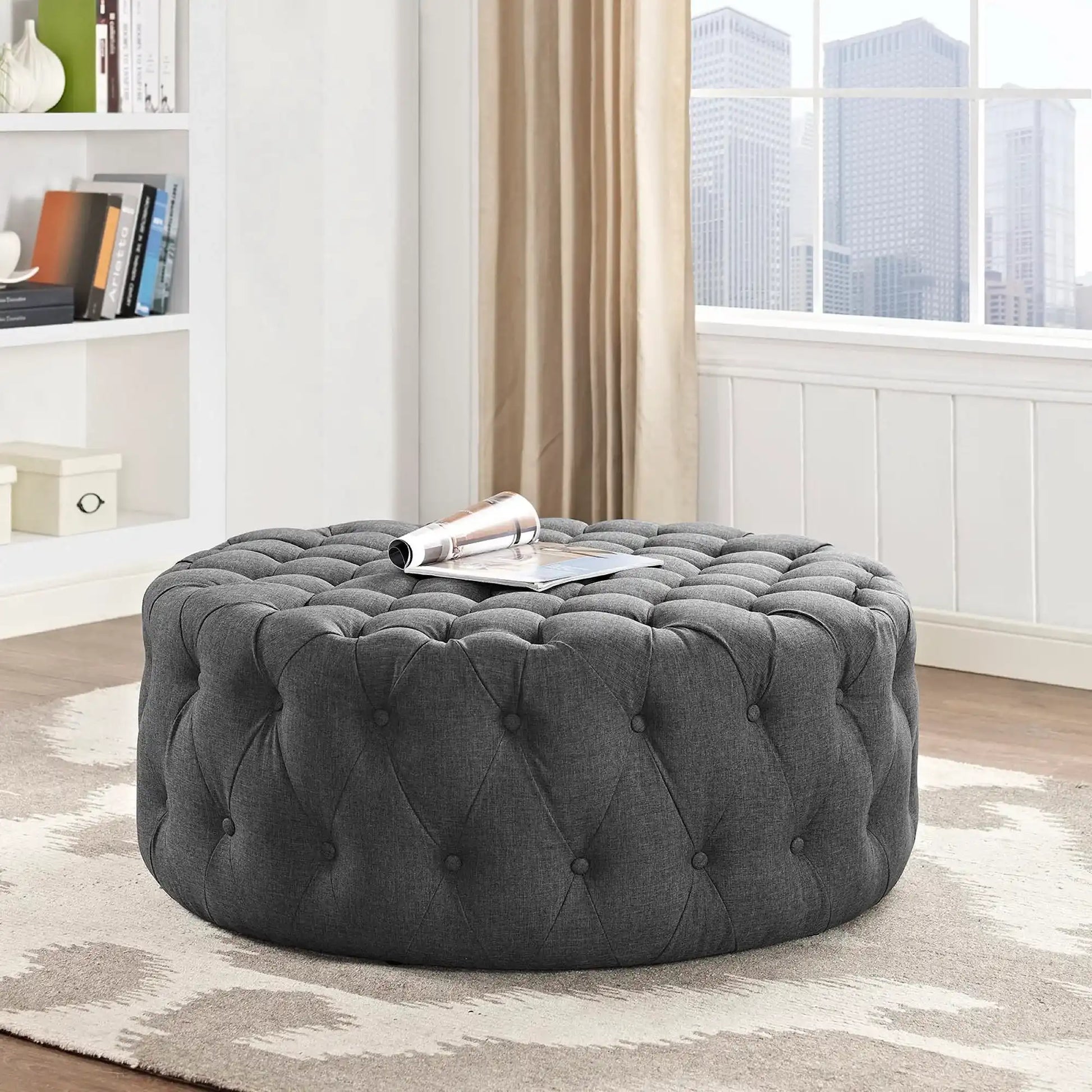 Amour Upholstered Fabric Ottoman by Modway - Best Buy Furniture