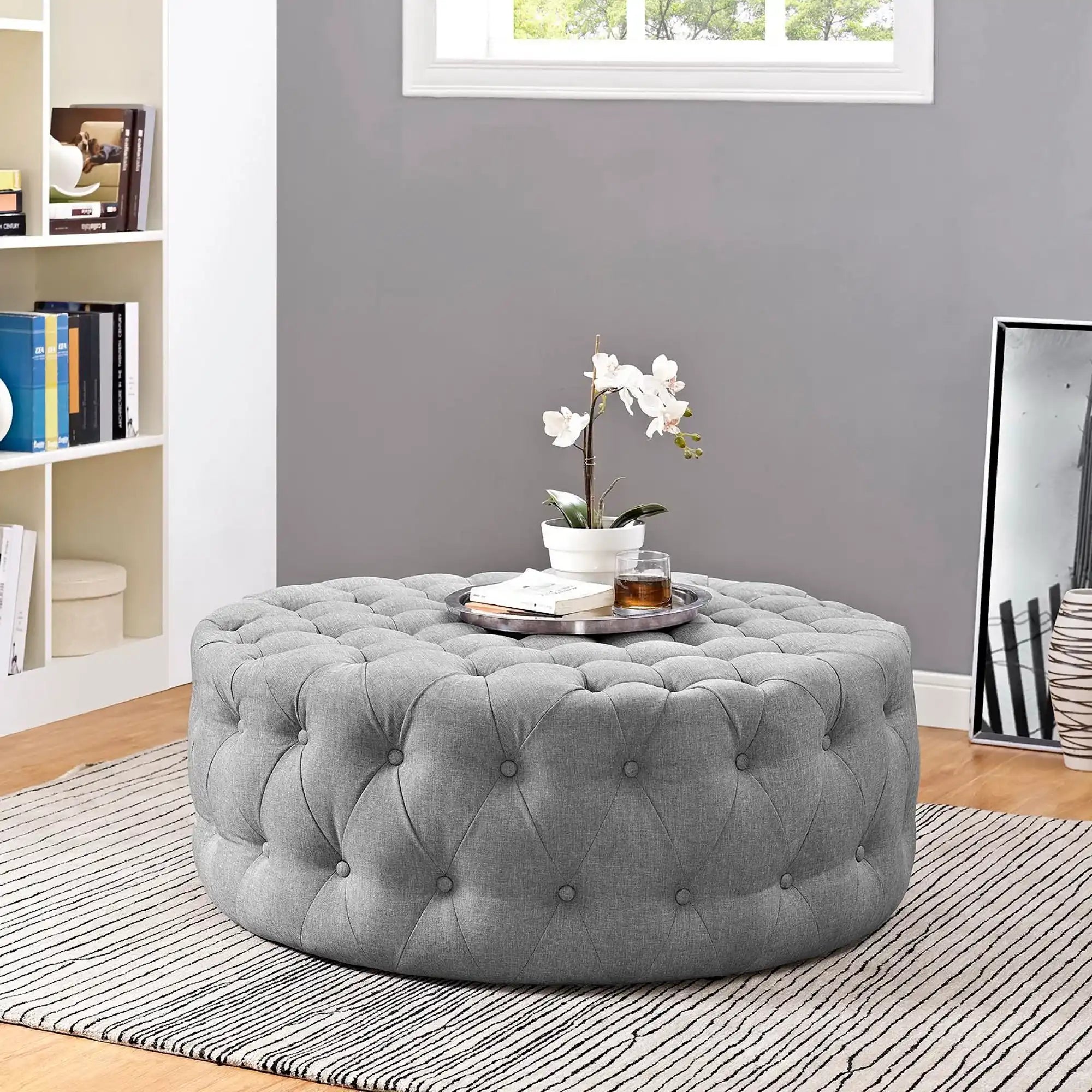 Amour Upholstered Fabric Ottoman by Modway - Best Buy Furniture
