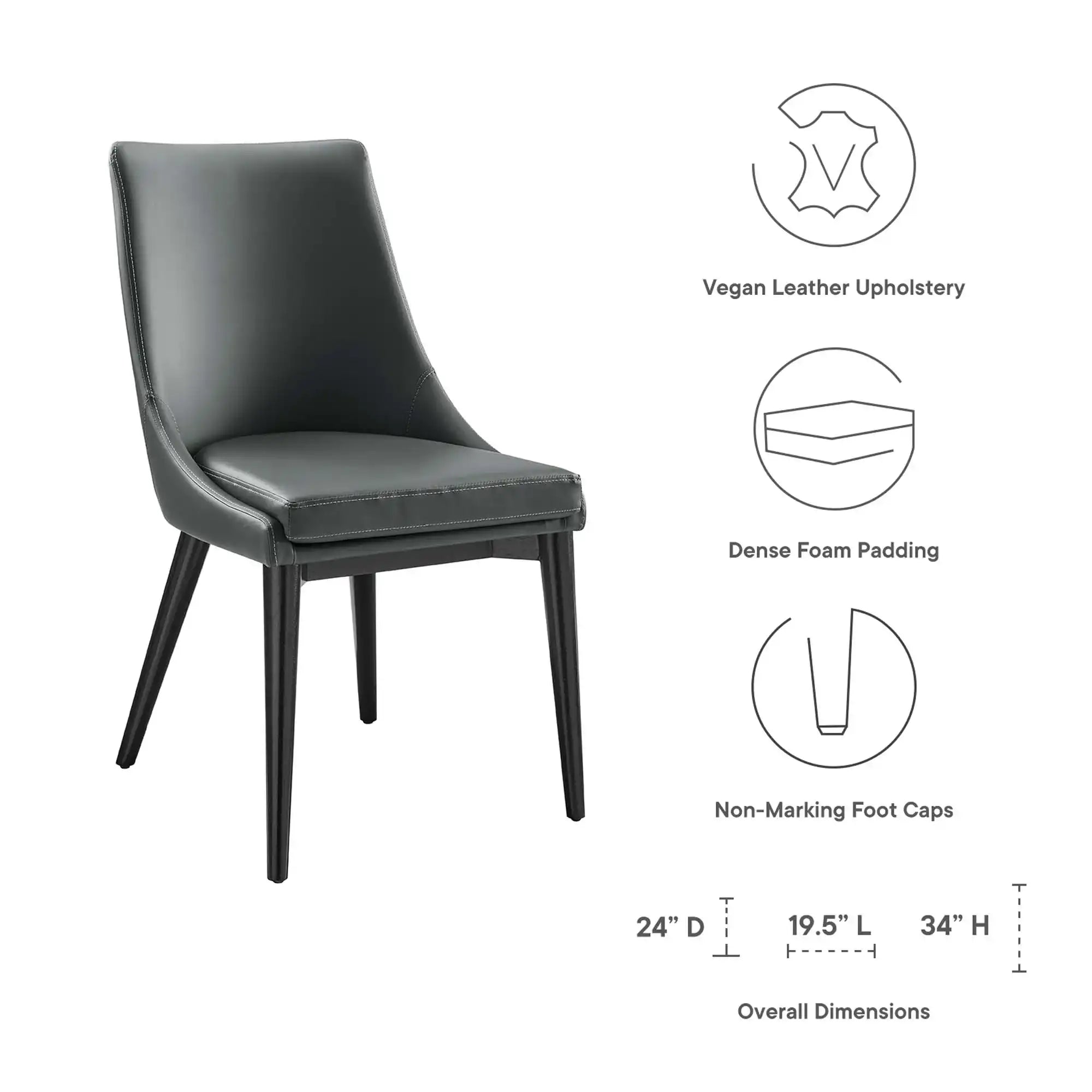 Viscount Vegan Leather Dining Chair by Modway - Best Buy Furniture