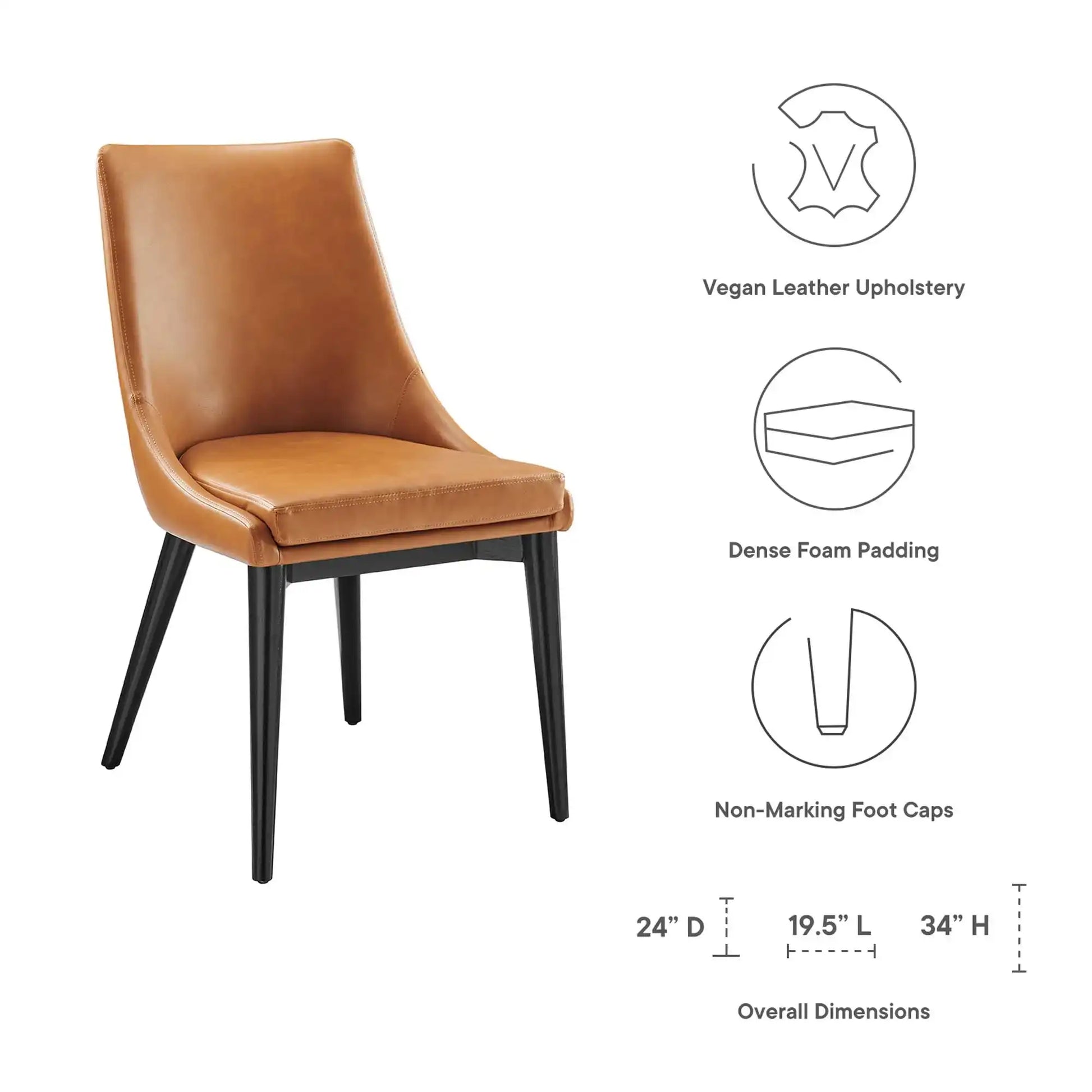 Viscount Vegan Leather Dining Chair by Modway - Best Buy Furniture