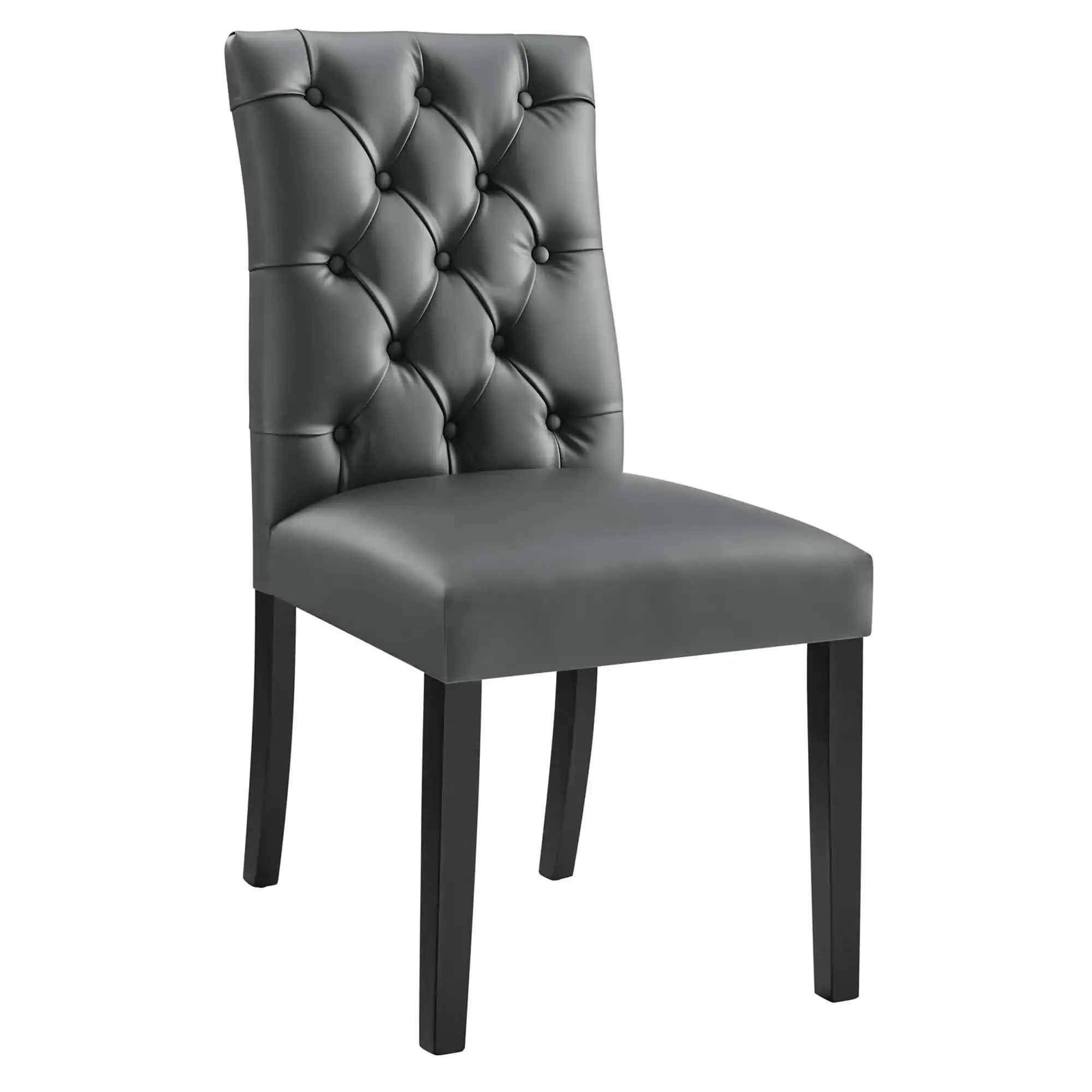Duchess Button Tufted Vegan Leather Dining Chair by Modway - Best Buy Furniture