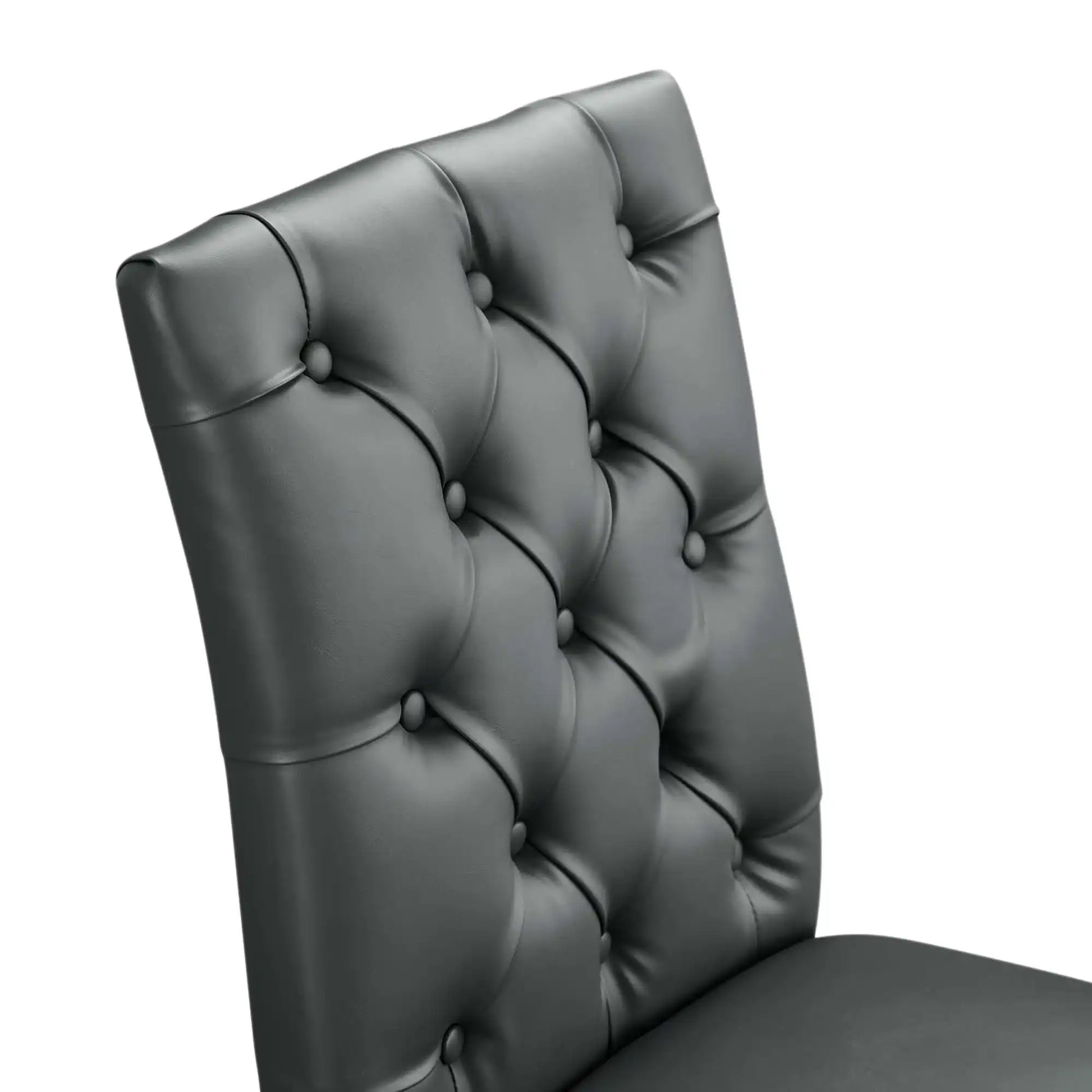 Duchess Button Tufted Vegan Leather Dining Chair by Modway - Best Buy Furniture