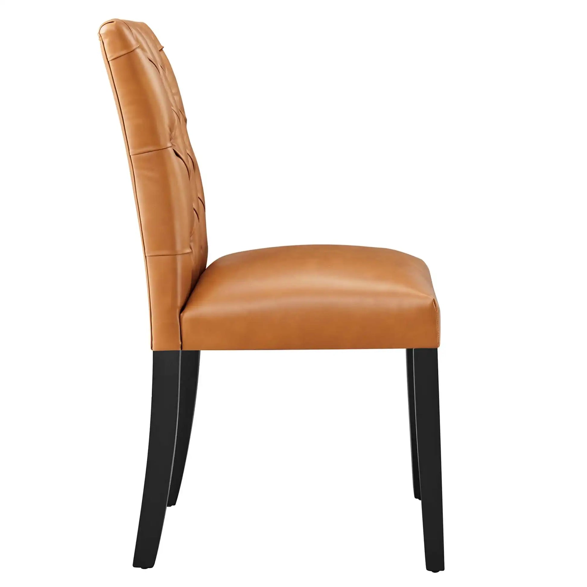 Duchess Button Tufted Vegan Leather Dining Chair by Modway - Best Buy Furniture