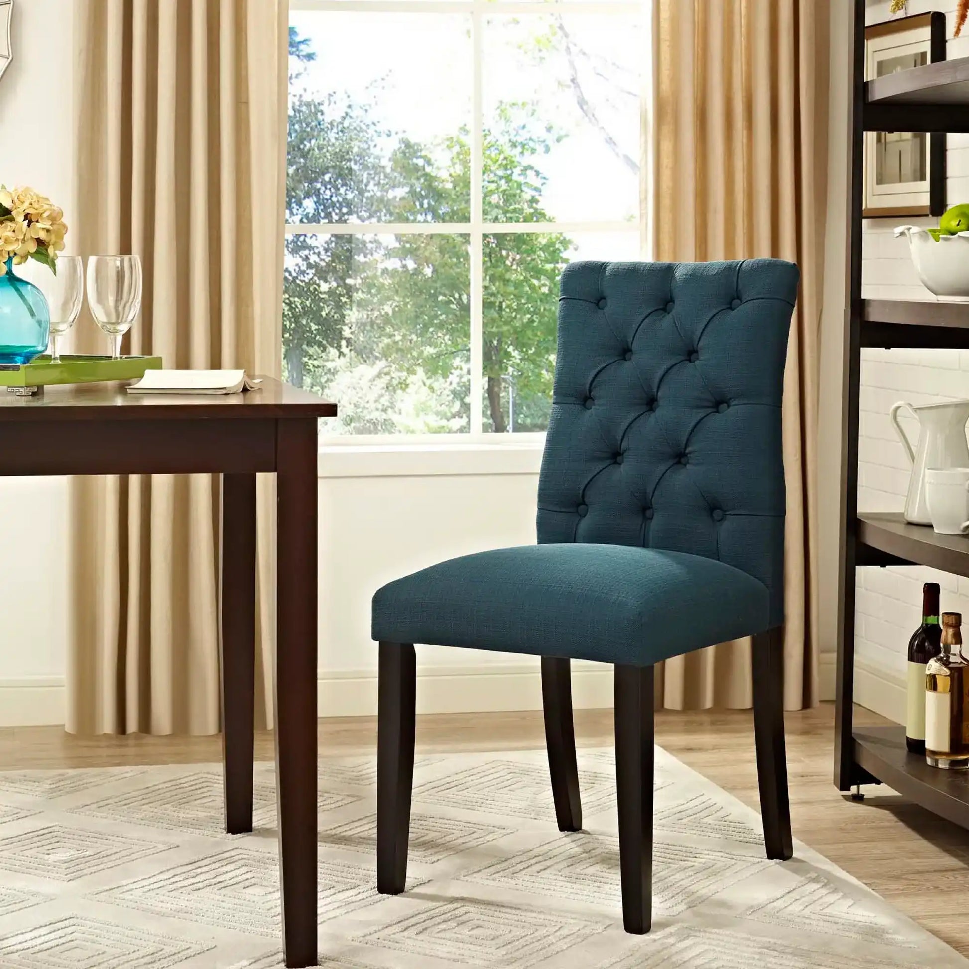 Duchess Button Tufted Fabric Dining Chair by Modway - Best Buy Furniture