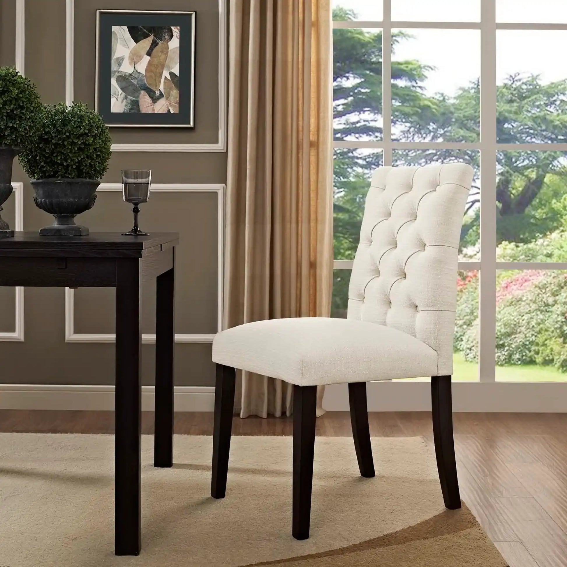 Duchess Button Tufted Fabric Dining Chair by Modway - Best Buy Furniture
