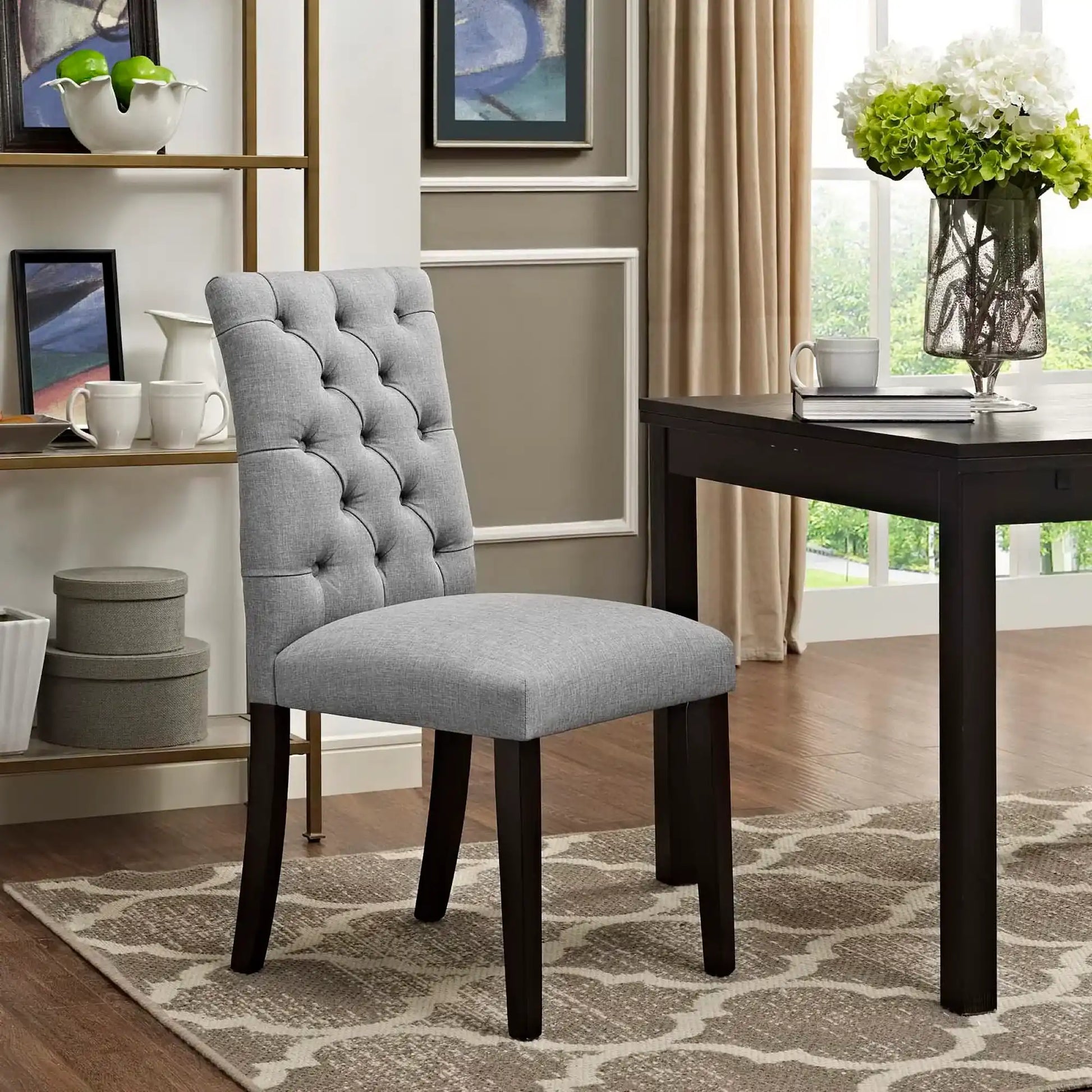 Duchess Button Tufted Fabric Dining Chair by Modway - Best Buy Furniture