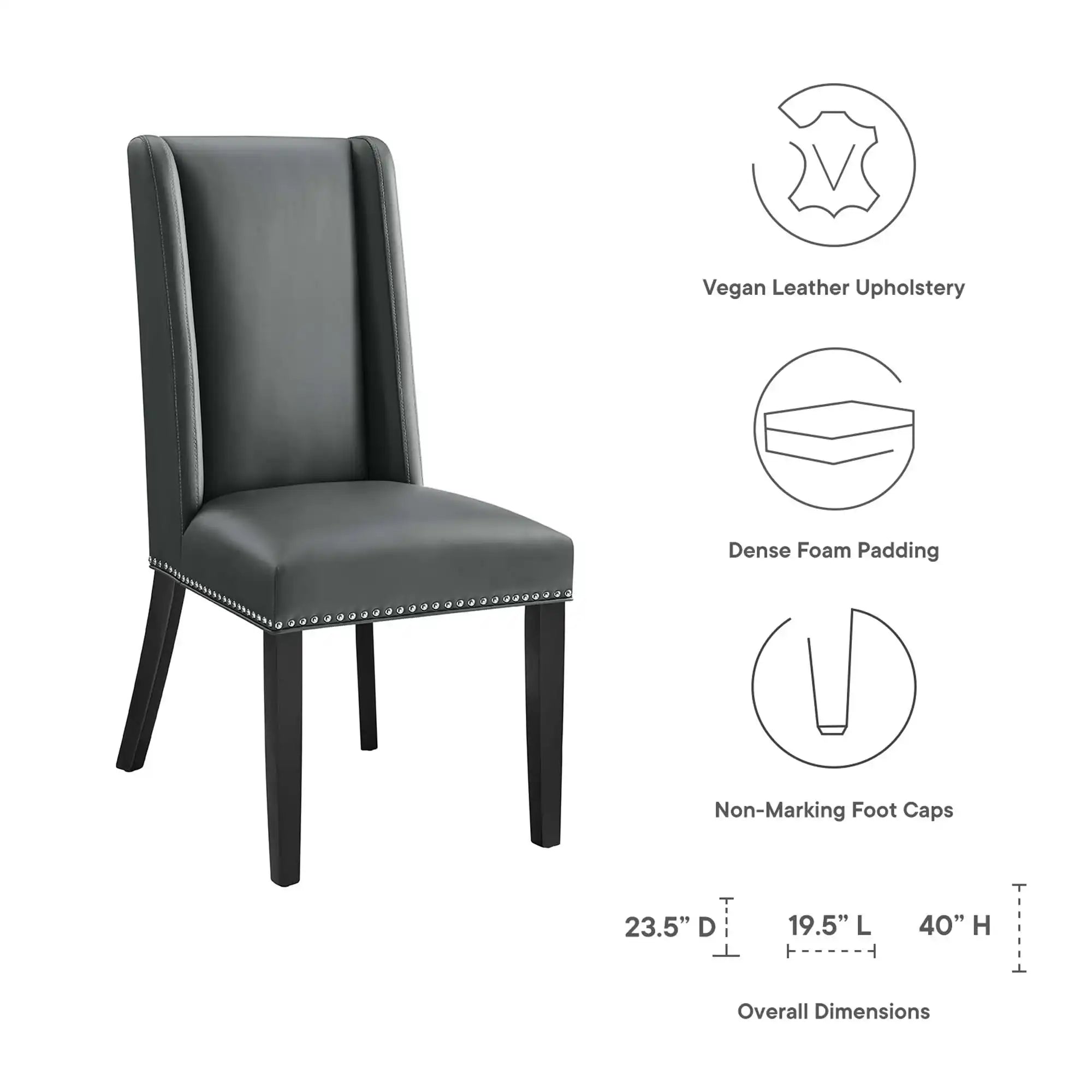 Baron Vegan Leather Dining Chair by Modway - Best Buy Furniture