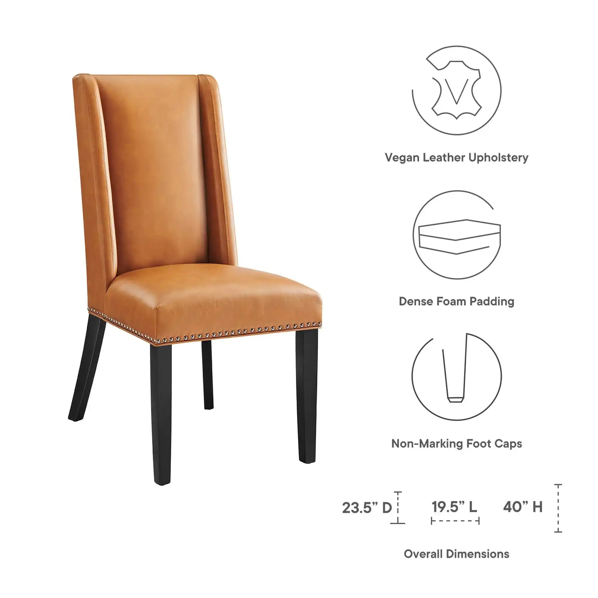 Baron Vegan Leather Dining Chair by Modway - Best Buy Furniture