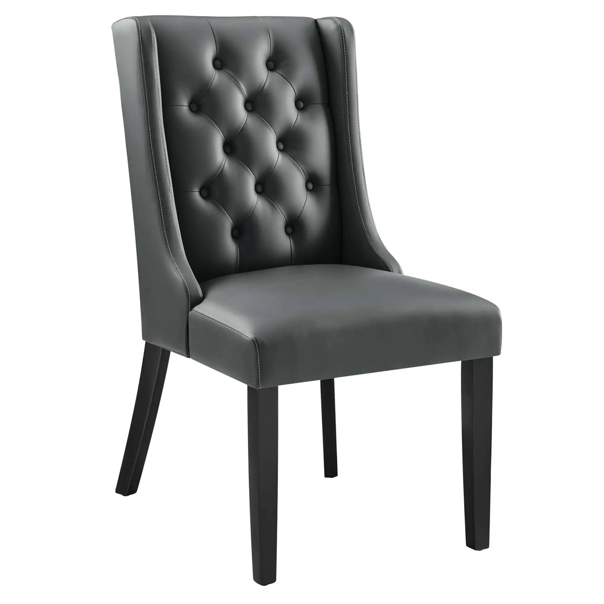 Baronet Button Tufted Vegan Leather Dining Chair by Modway - Best Buy Furniture