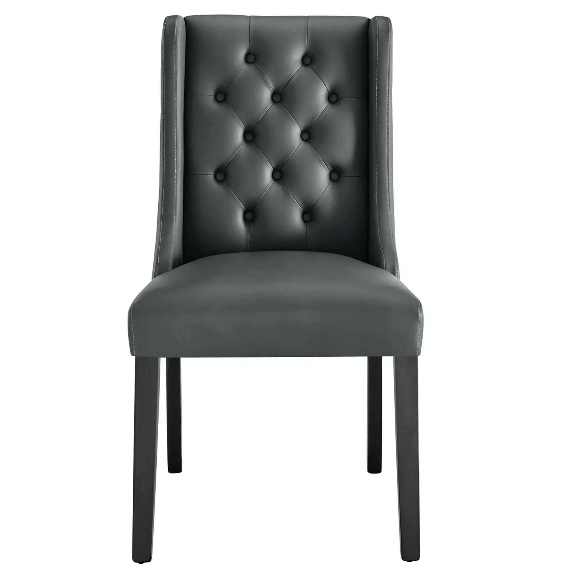 Baronet Button Tufted Vegan Leather Dining Chair by Modway - Best Buy Furniture