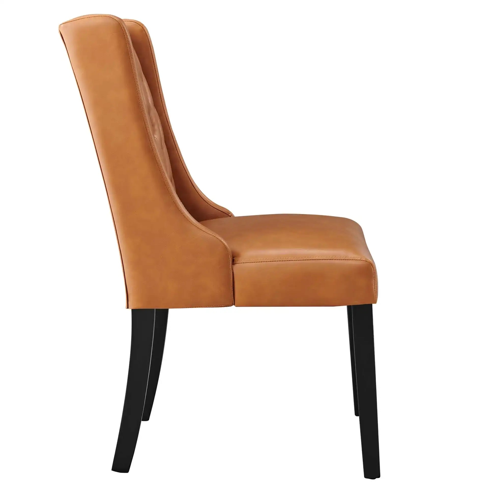 Baronet Button Tufted Vegan Leather Dining Chair by Modway - Best Buy Furniture