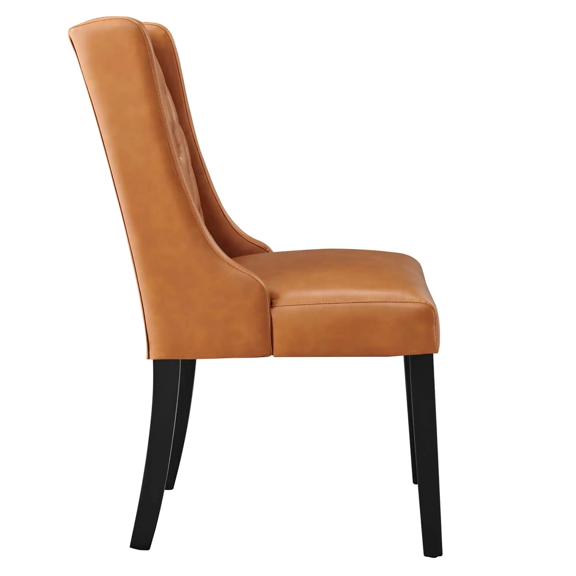 Baronet Button Tufted Vegan Leather Dining Chair by Modway - Best Buy Furniture