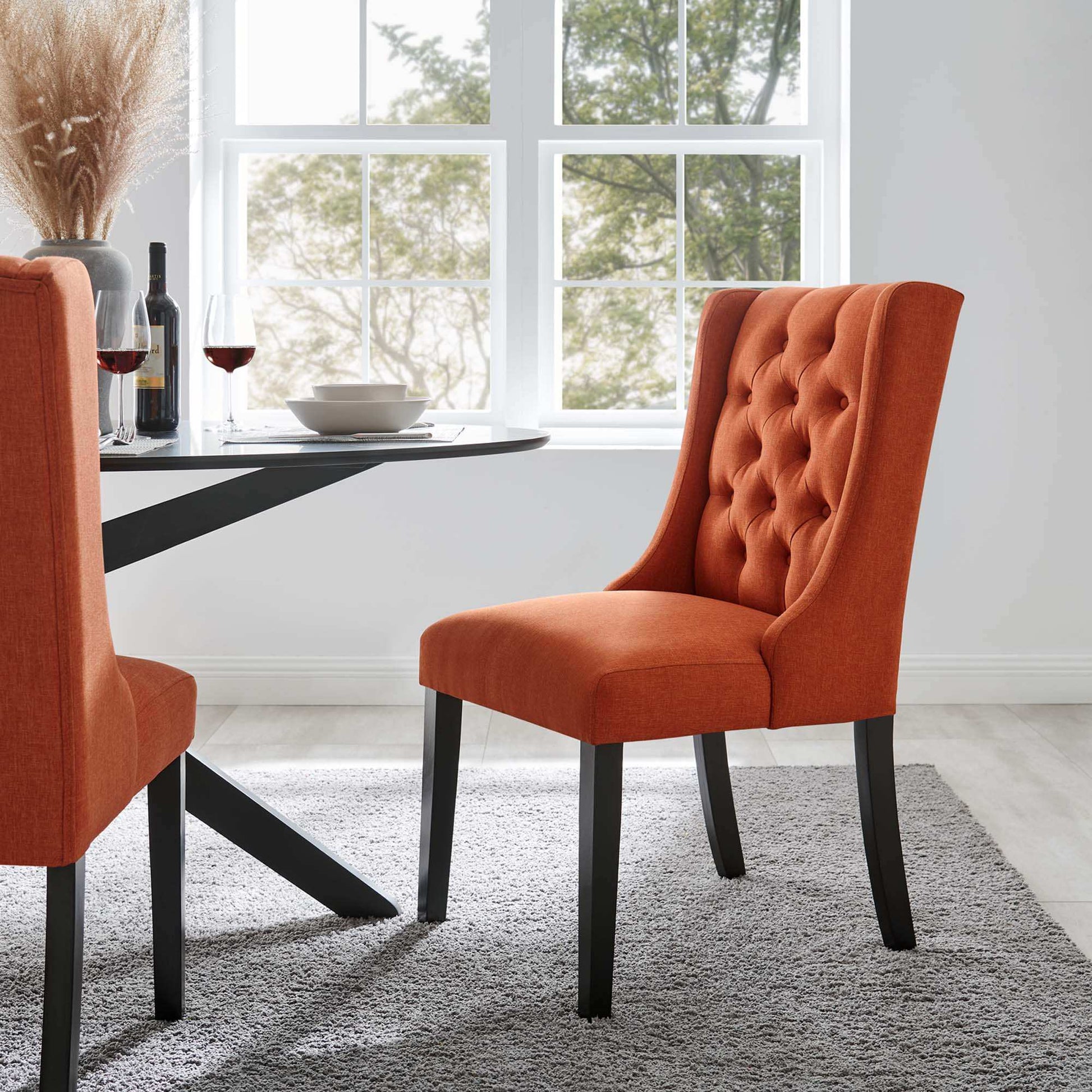 Baronet Button Tufted Fabric Dining Chair by Modway - Best Buy Furniture