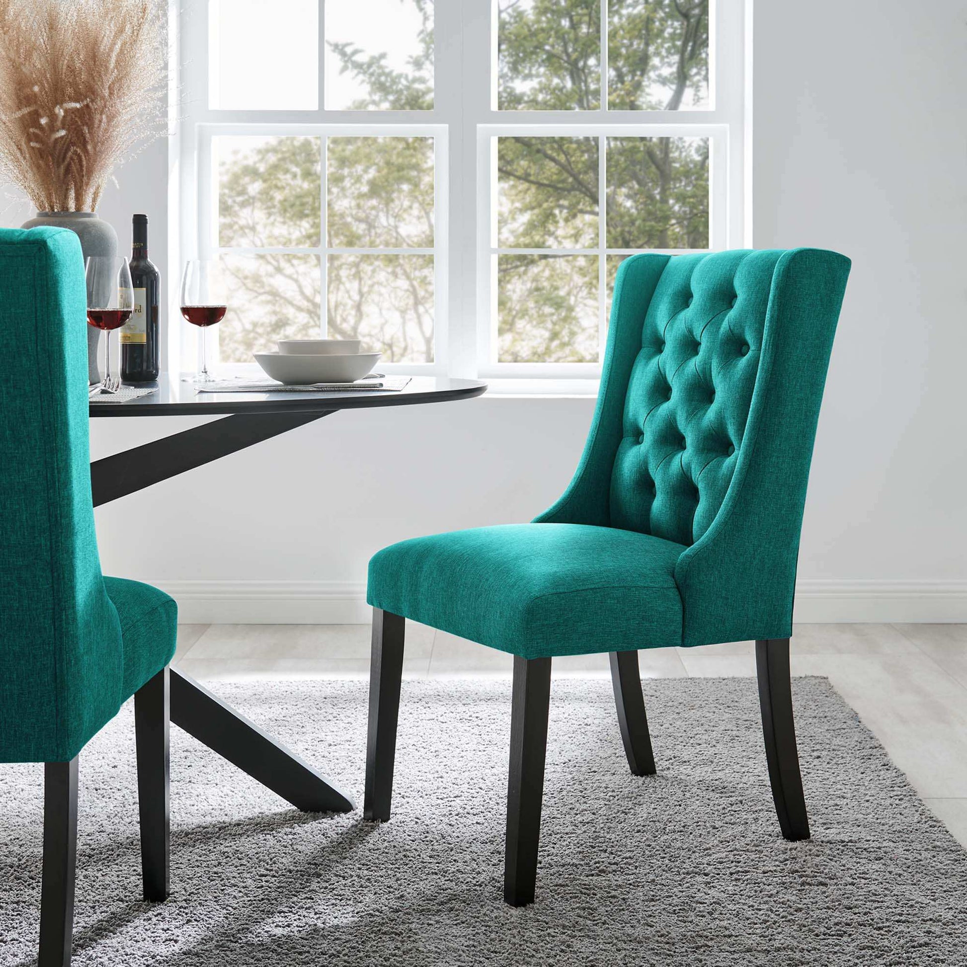 Baronet Button Tufted Fabric Dining Chair by Modway - Best Buy Furniture