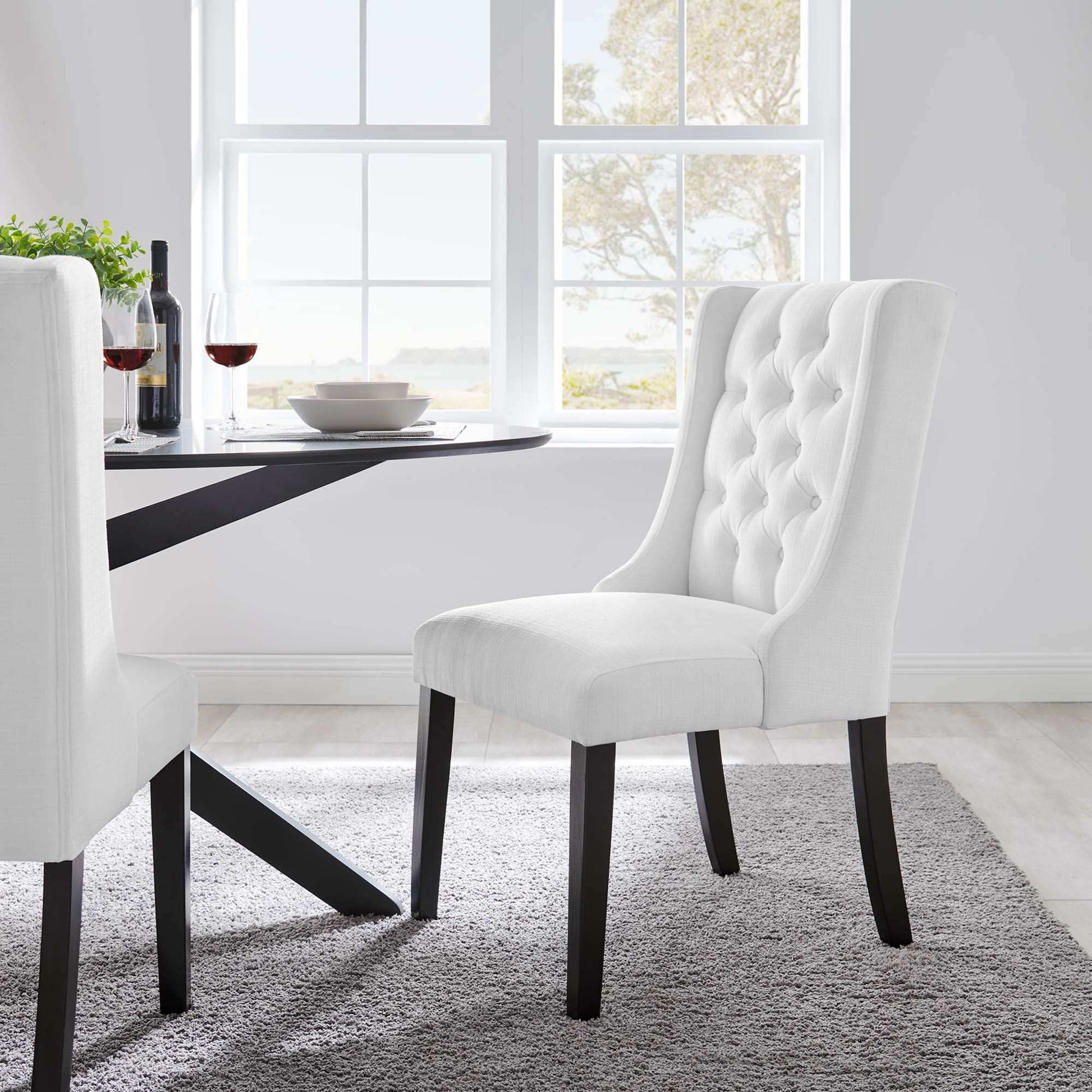 Baronet Button Tufted Fabric Dining Chair by Modway - Best Buy Furniture