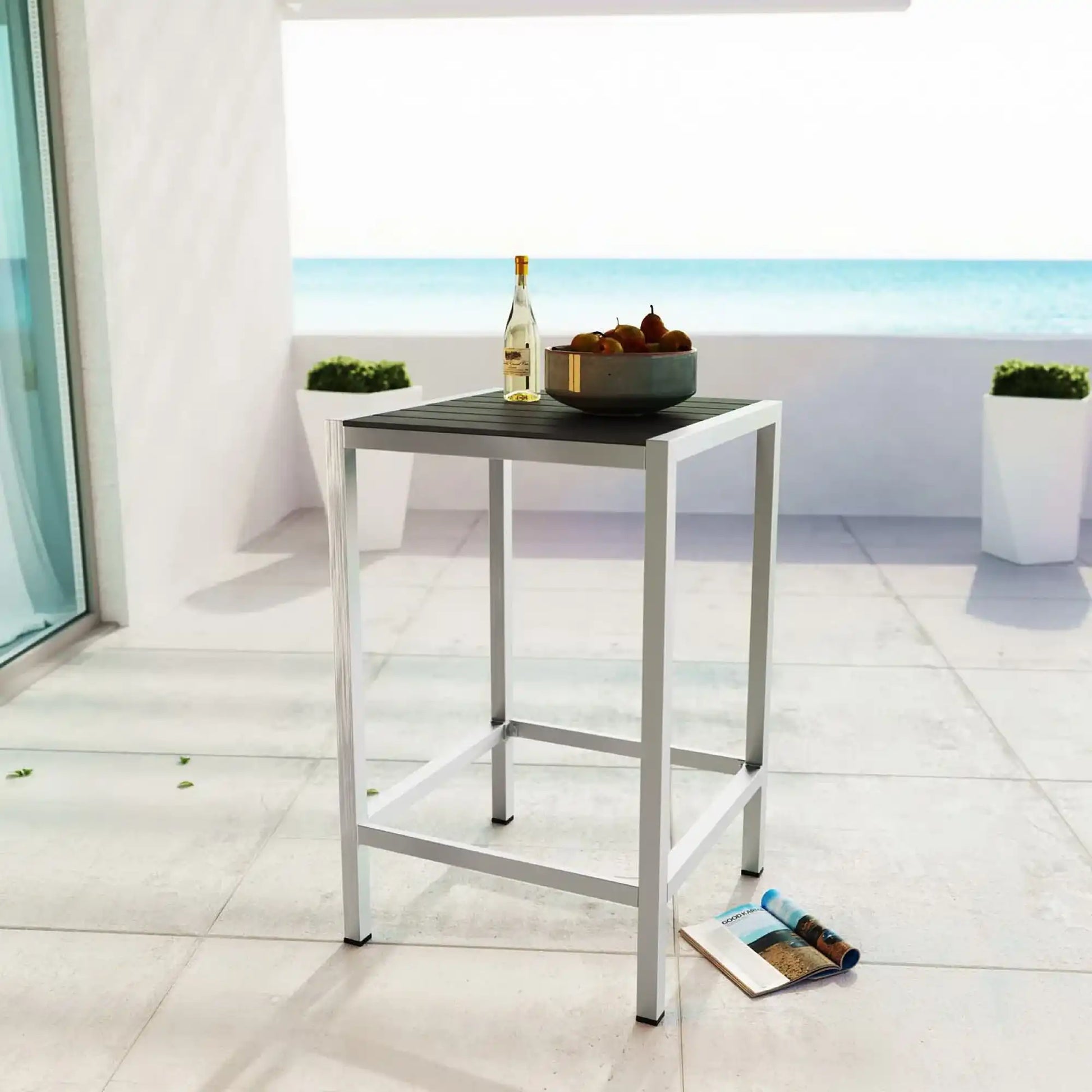 Shore Outdoor Patio Aluminum Bar Table by Modway - Best Buy Furniture