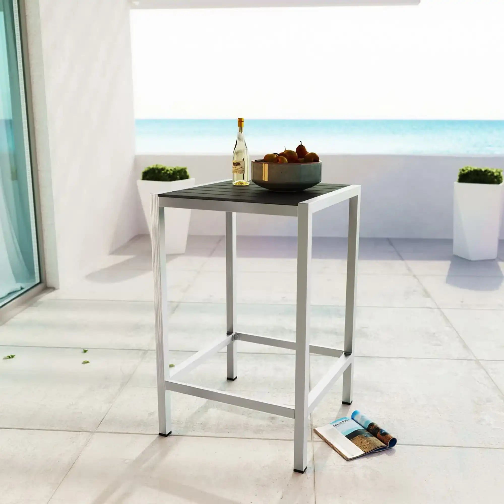 Shore Outdoor Patio Aluminum Bar Table by Modway - Best Buy Furniture