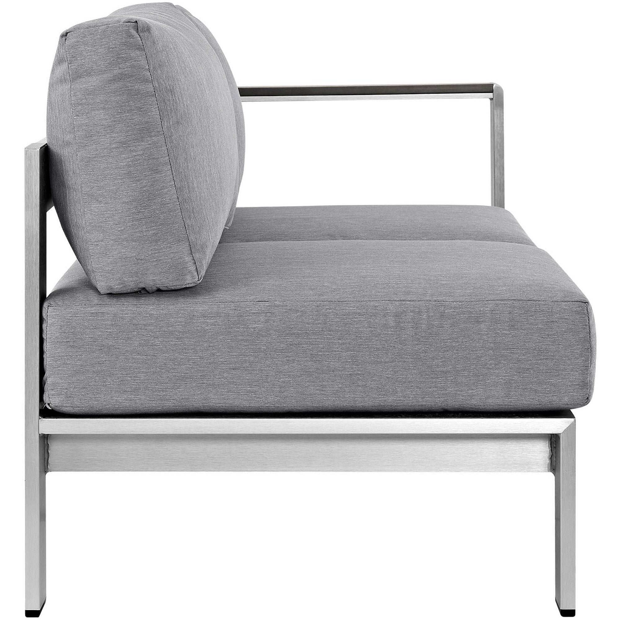 Shore Right-Arm Corner Sectional Outdoor Patio Aluminum Loveseat by Modway - Best Buy Furniture