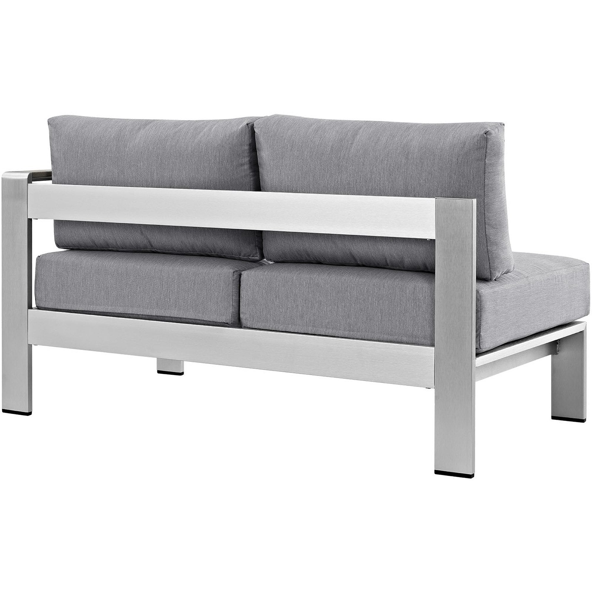 Shore Right-Arm Corner Sectional Outdoor Patio Aluminum Loveseat by Modway - Best Buy Furniture