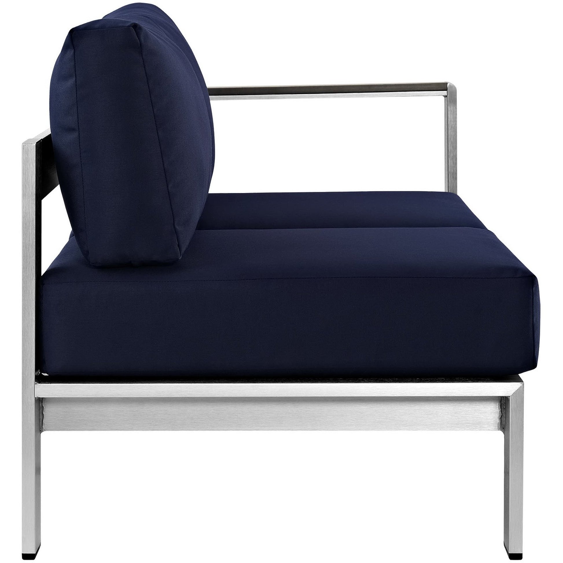 Shore Right-Arm Corner Sectional Outdoor Patio Aluminum Loveseat by Modway - Best Buy Furniture