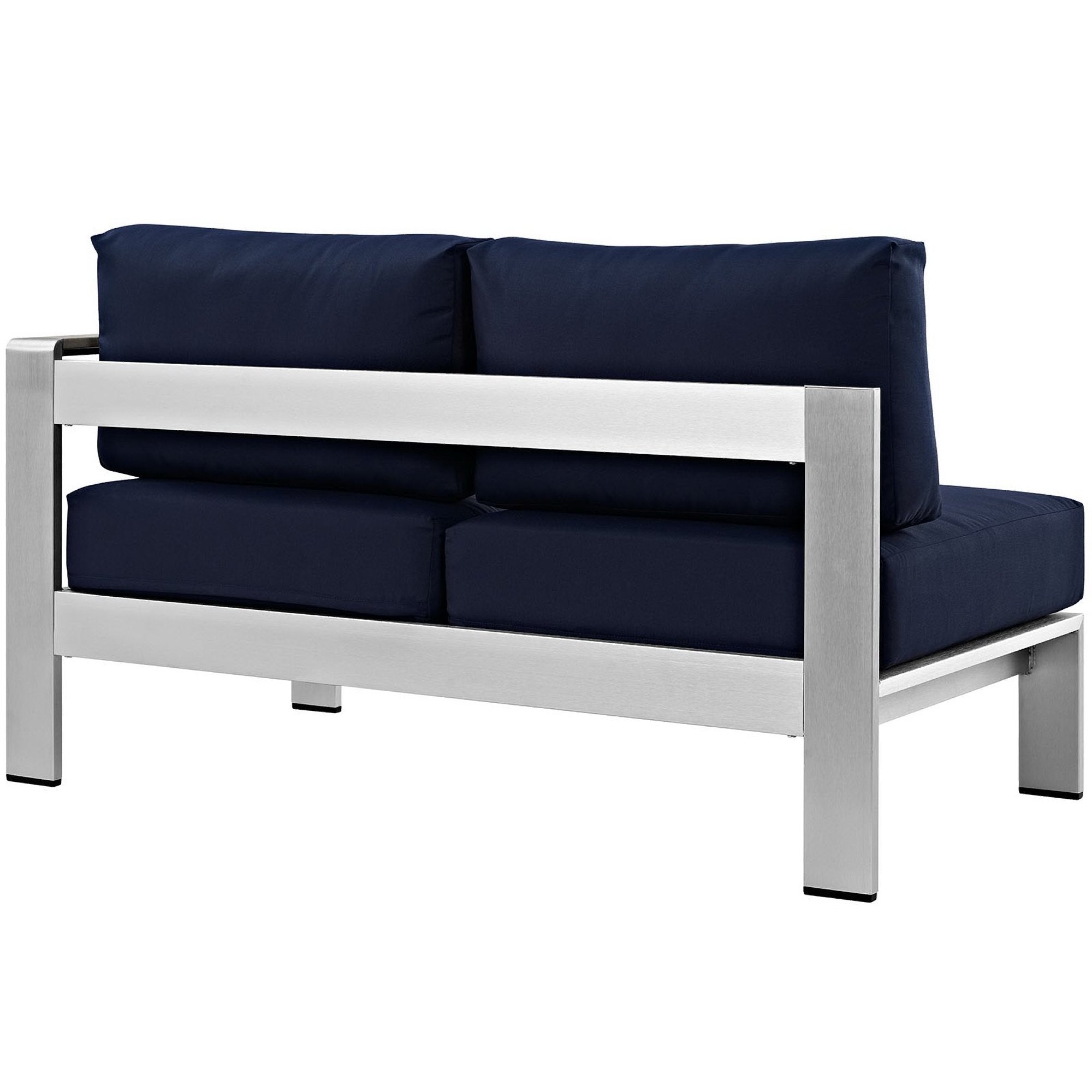 Shore Right-Arm Corner Sectional Outdoor Patio Aluminum Loveseat by Modway - Best Buy Furniture