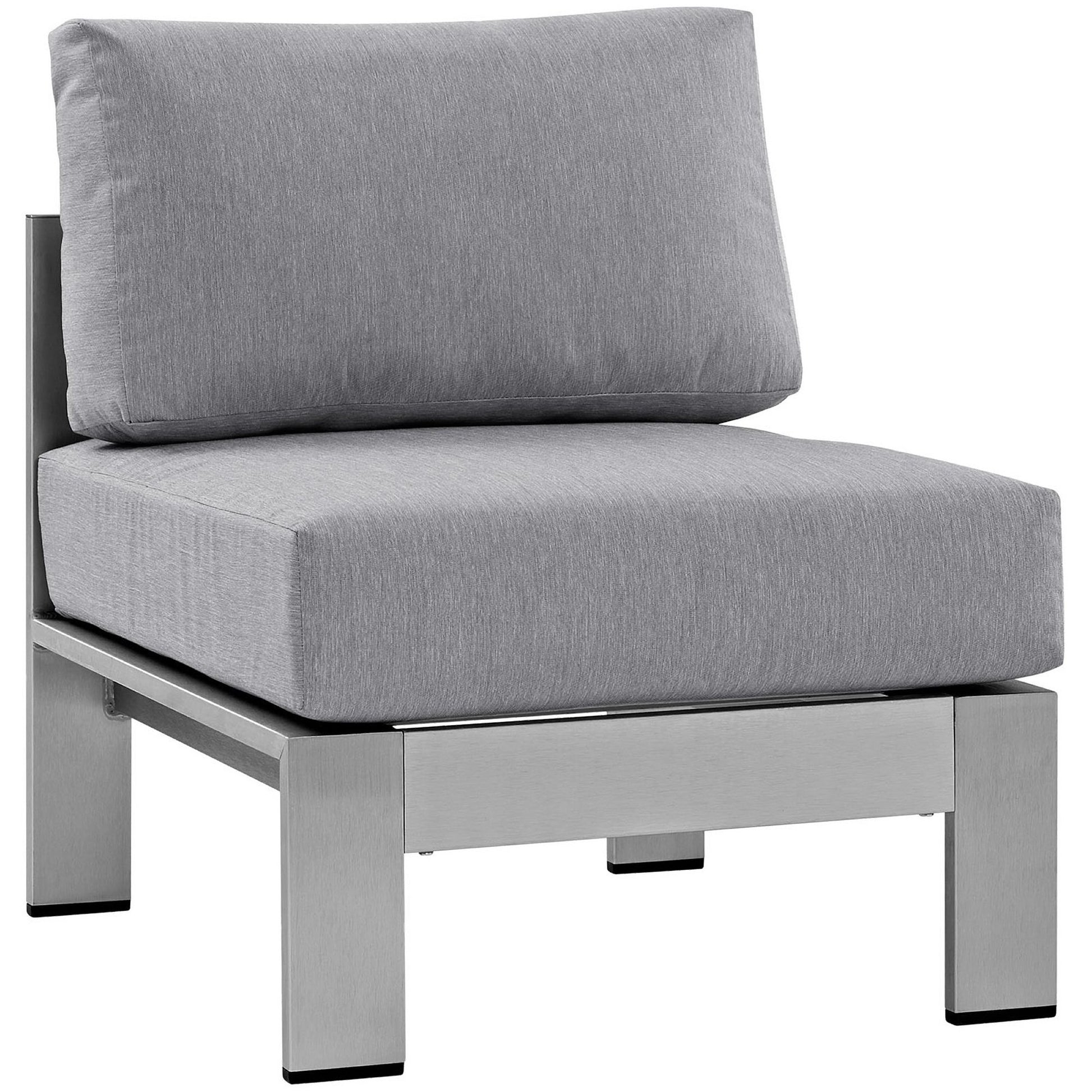 Shore Armless Outdoor Patio Aluminum Chair by Modway - Best Buy Furniture