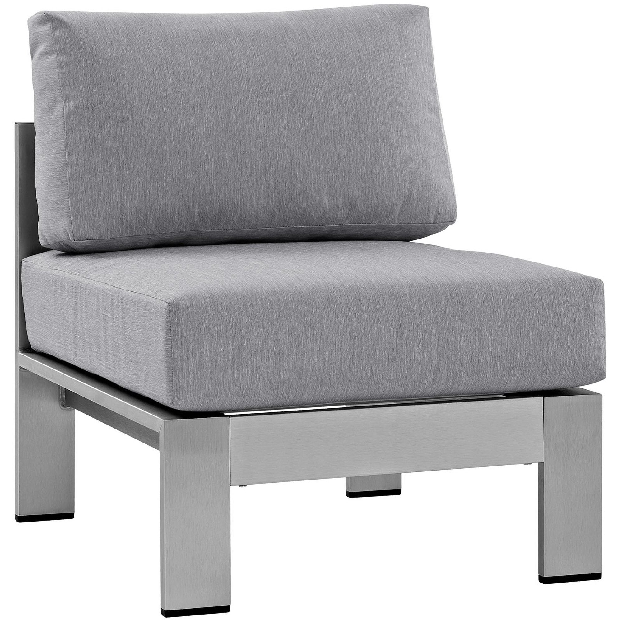 Shore Armless Outdoor Patio Aluminum Chair by Modway - Best Buy Furniture
