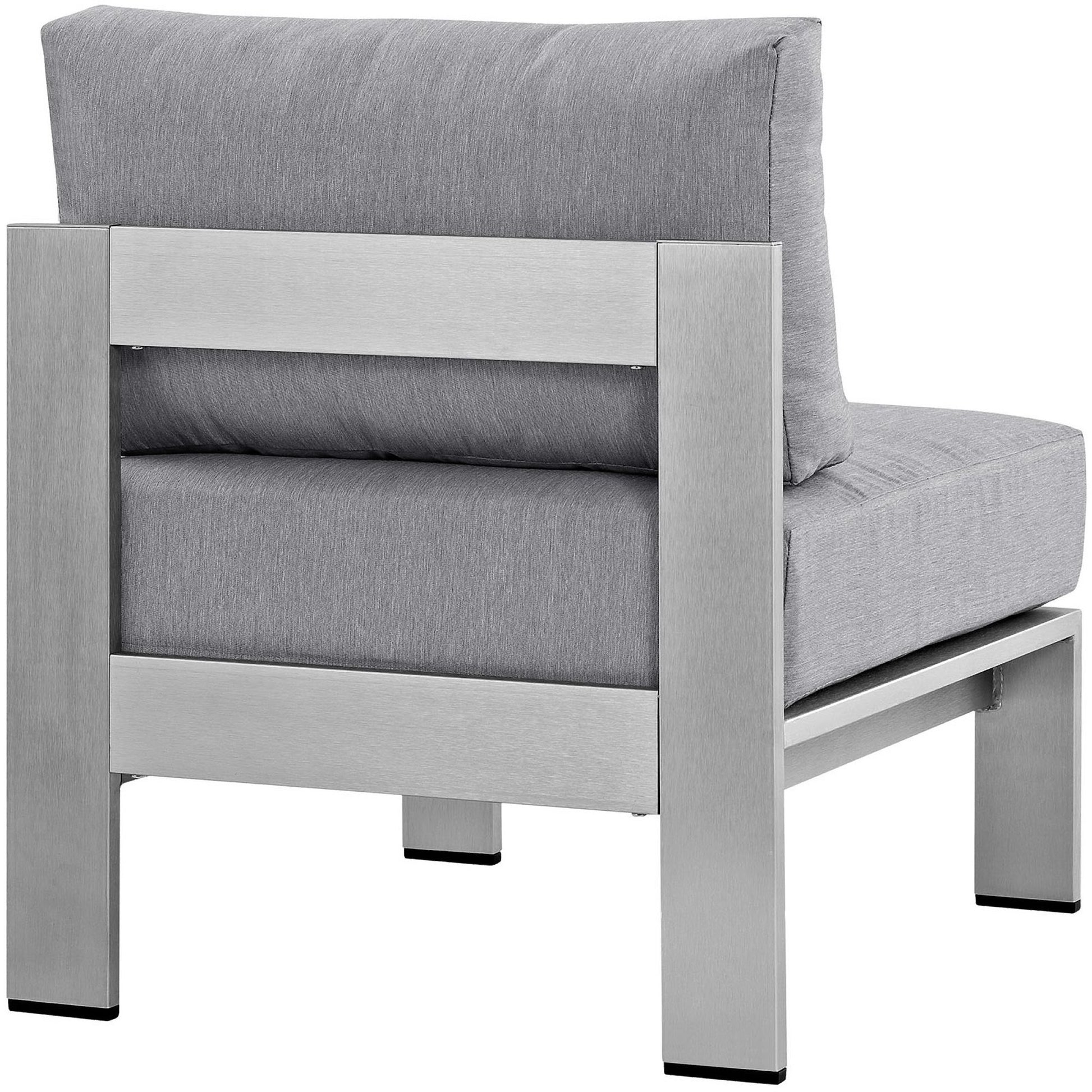 Shore Armless Outdoor Patio Aluminum Chair by Modway - Best Buy Furniture