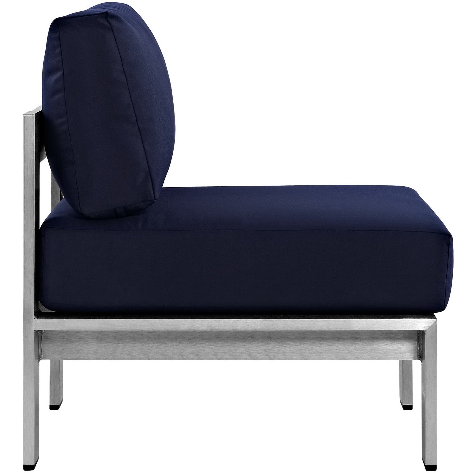 Shore Armless Outdoor Patio Aluminum Chair by Modway - Best Buy Furniture