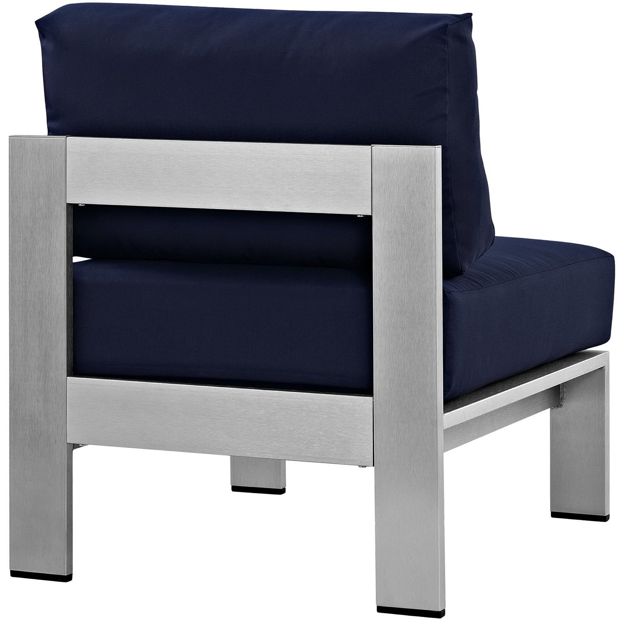 Shore Armless Outdoor Patio Aluminum Chair by Modway - Best Buy Furniture