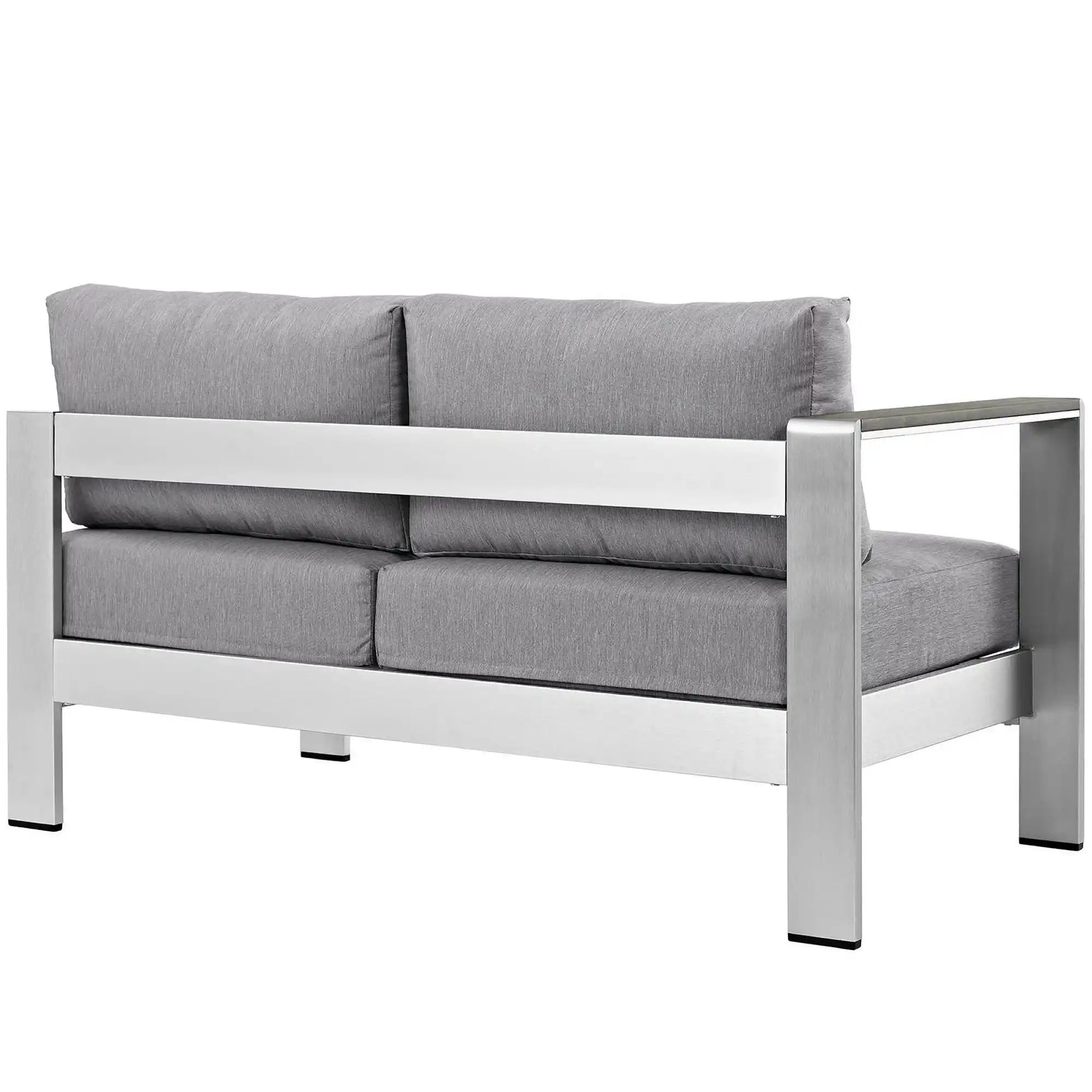 Shore Left-Arm Corner Sectional Outdoor Patio Aluminum Loveseat by Modway - Best Buy Furniture