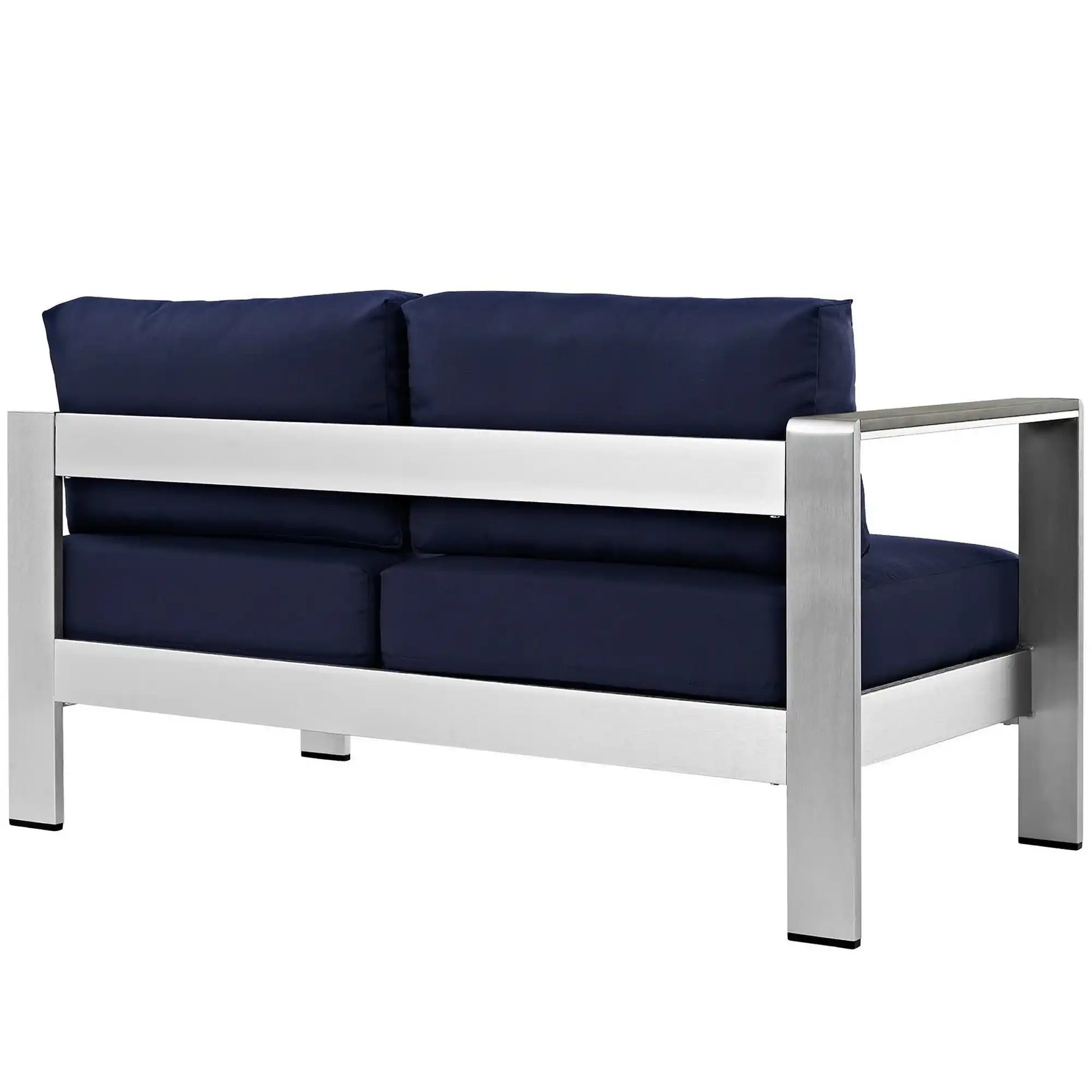 Shore Left-Arm Corner Sectional Outdoor Patio Aluminum Loveseat by Modway - Best Buy Furniture