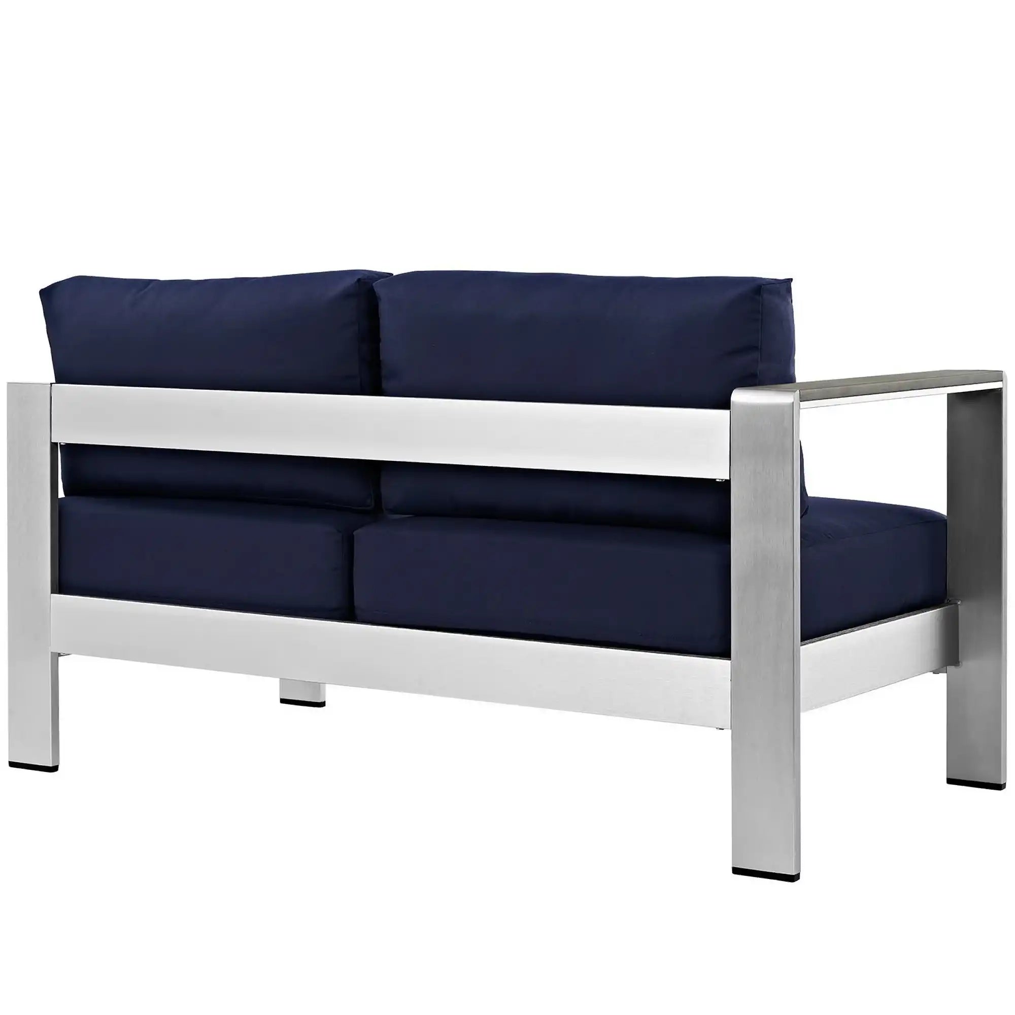 Shore Left-Arm Corner Sectional Outdoor Patio Aluminum Loveseat by Modway - Best Buy Furniture