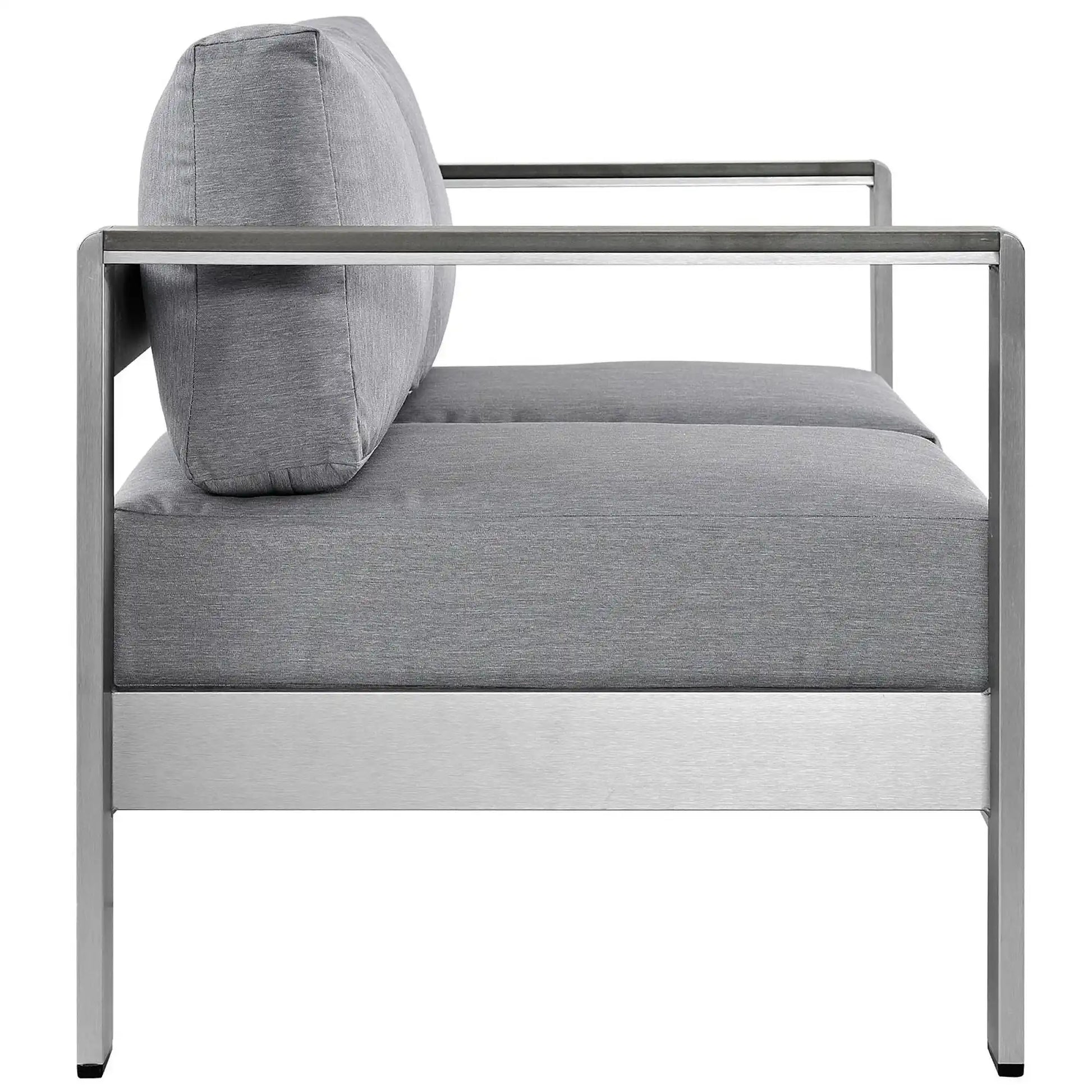Shore Outdoor Patio Aluminum Loveseat by Modway - Best Buy Furniture