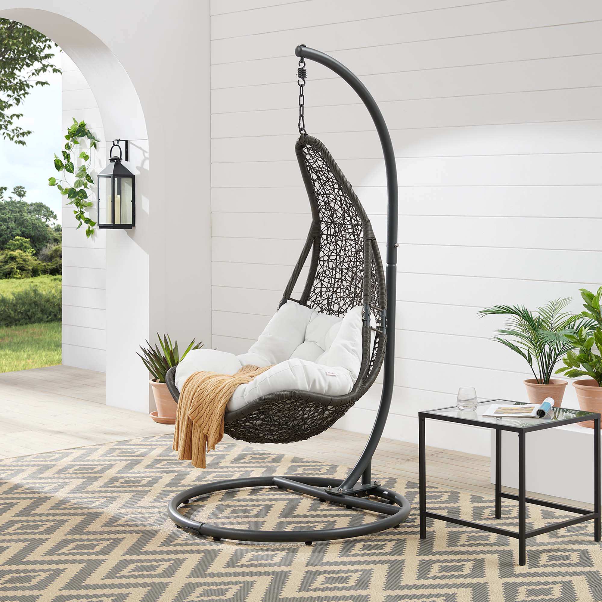 Abate Wicker Rattan Outdoor Patio Swing Chair by Modway - Best Buy Furniture
