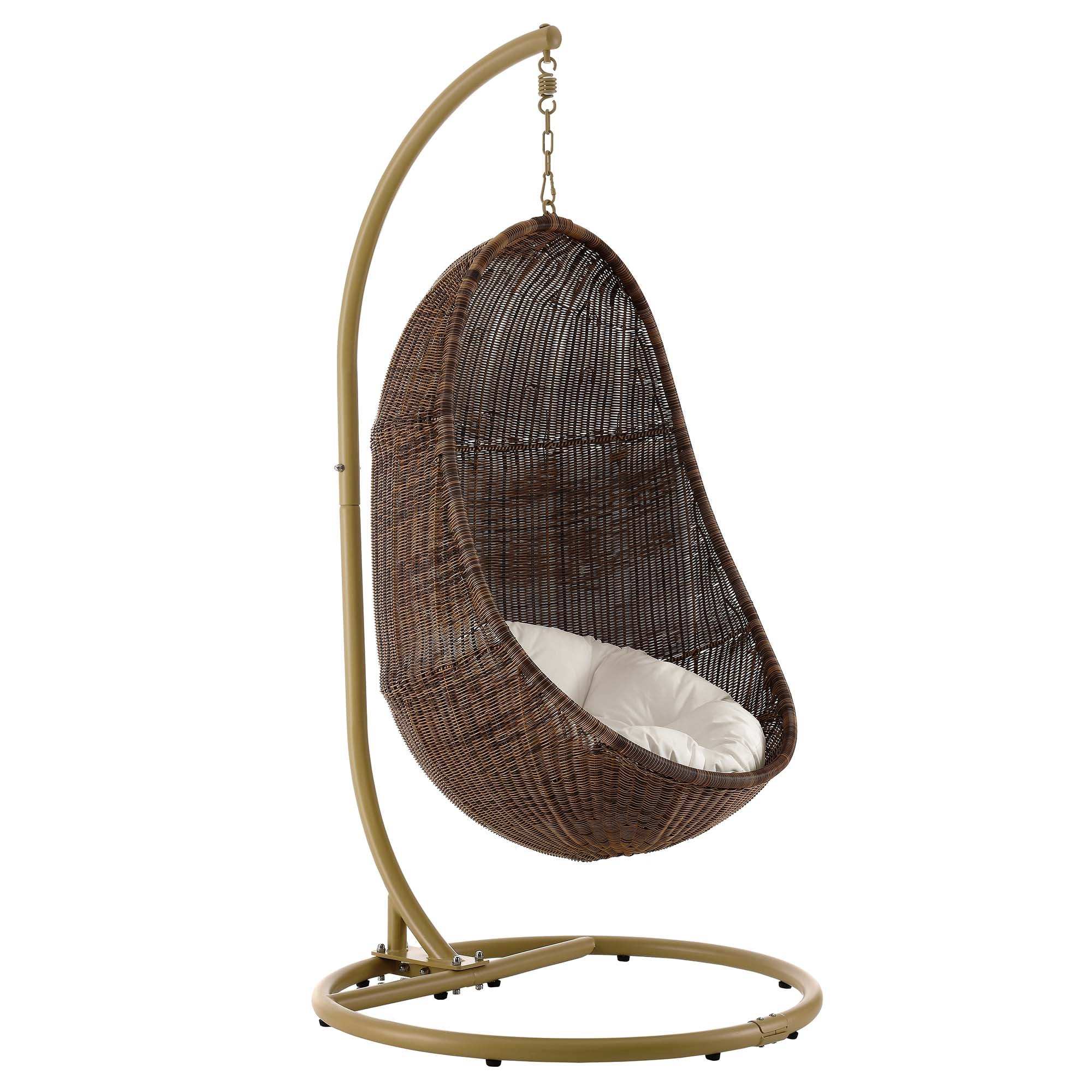 Bean Outdoor Patio Wood Swing Chair With Stand by Modway - Best Buy Furniture