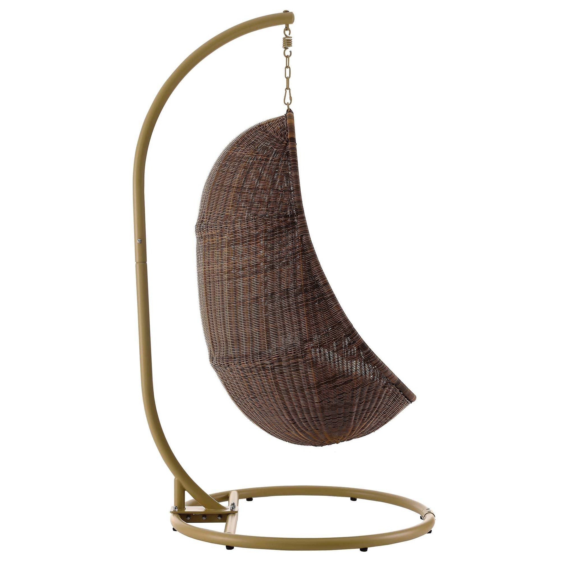 Bean Outdoor Patio Wood Swing Chair With Stand by Modway - Best Buy Furniture