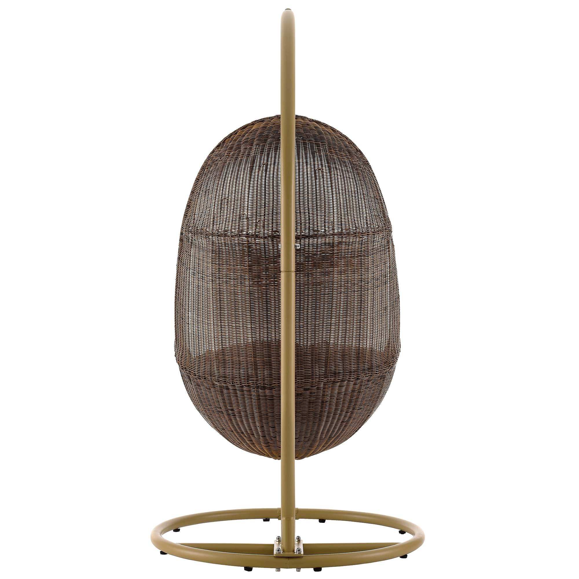 Bean Outdoor Patio Wood Swing Chair With Stand by Modway - Best Buy Furniture