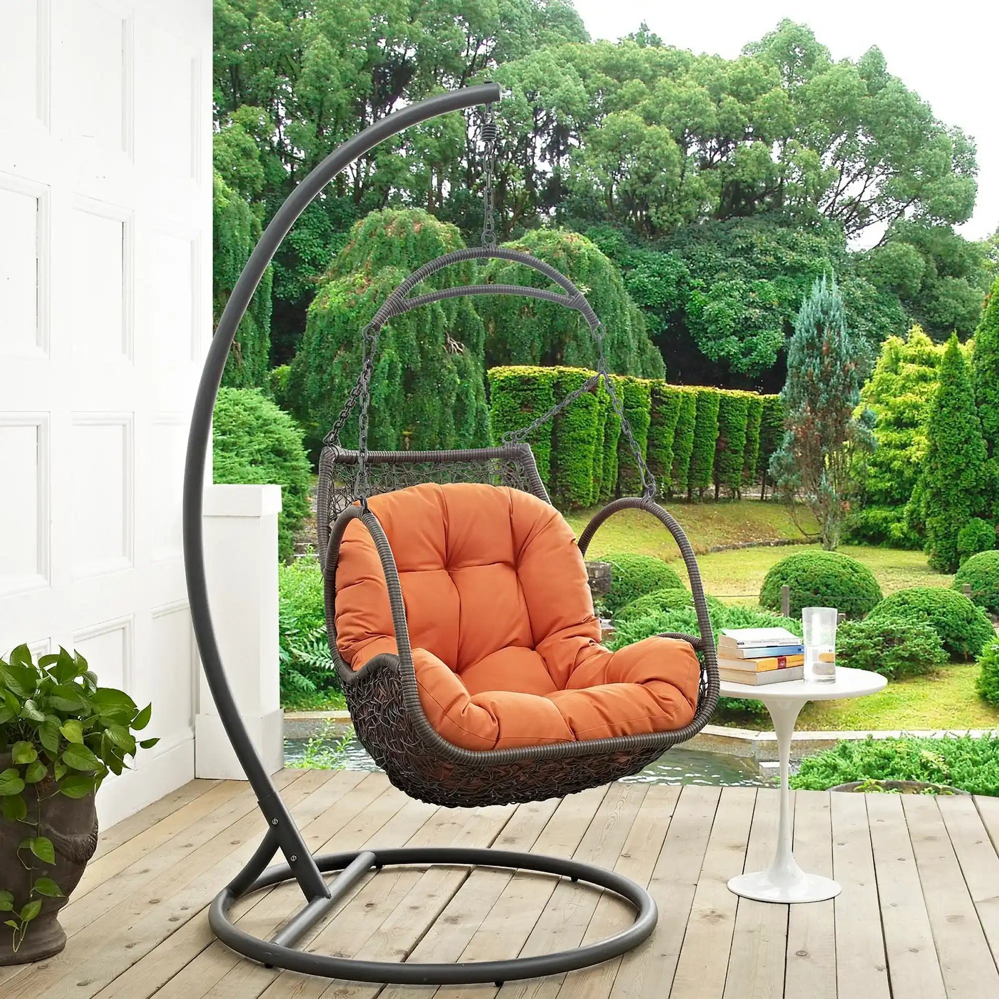 Arbor Outdoor Patio Wood Swing Chair by Modway - Best Buy Furniture