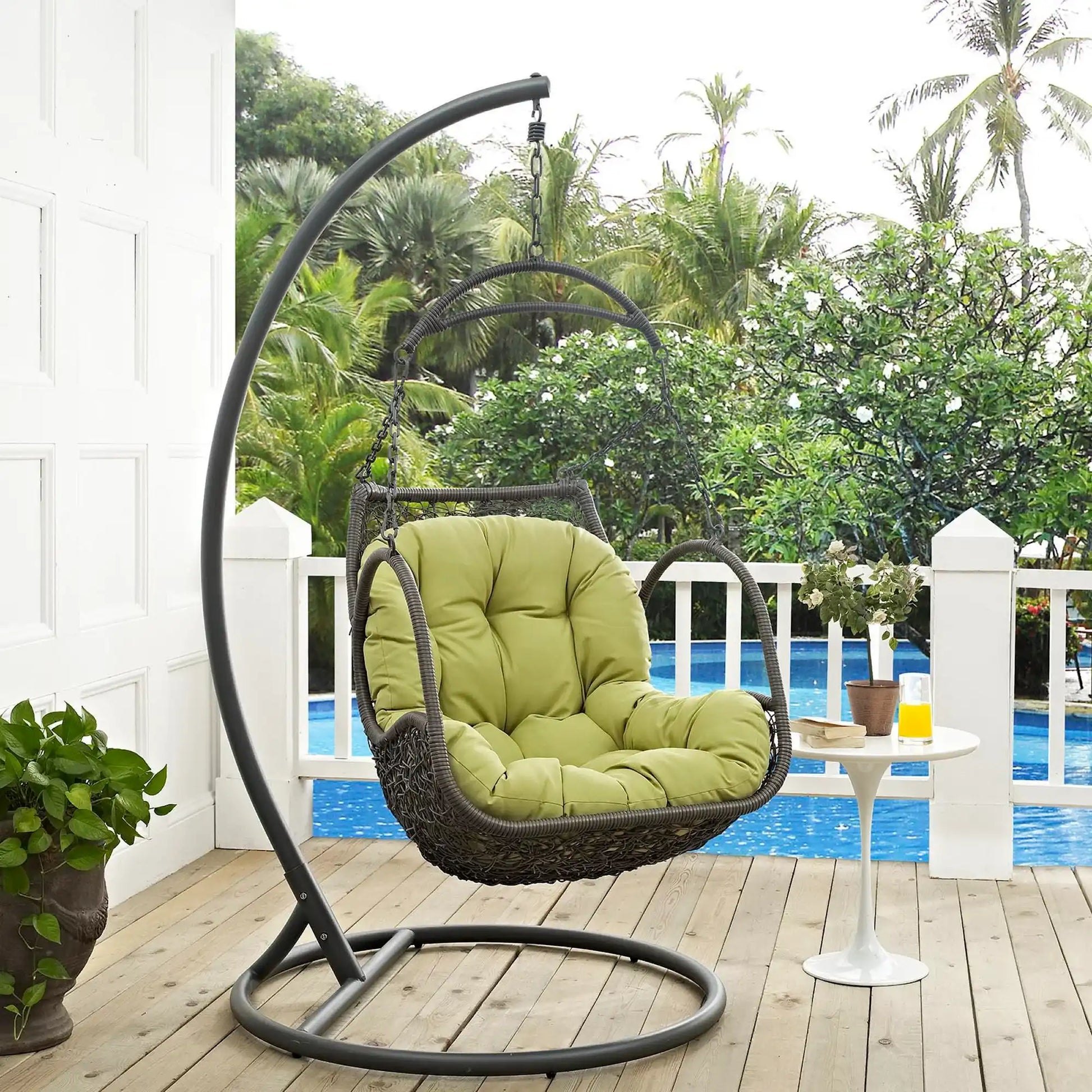 Arbor Outdoor Patio Wood Swing Chair by Modway - Best Buy Furniture